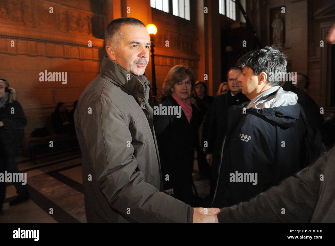 Stephane Colonna, brother of Yvan Colonna, arrives to the Paris courthouse to attend the Yvan Colonna Trial, in Paris, France, on February 9, 2009. Photo by Mousse/ABACAPRESS.COM Stock Photo