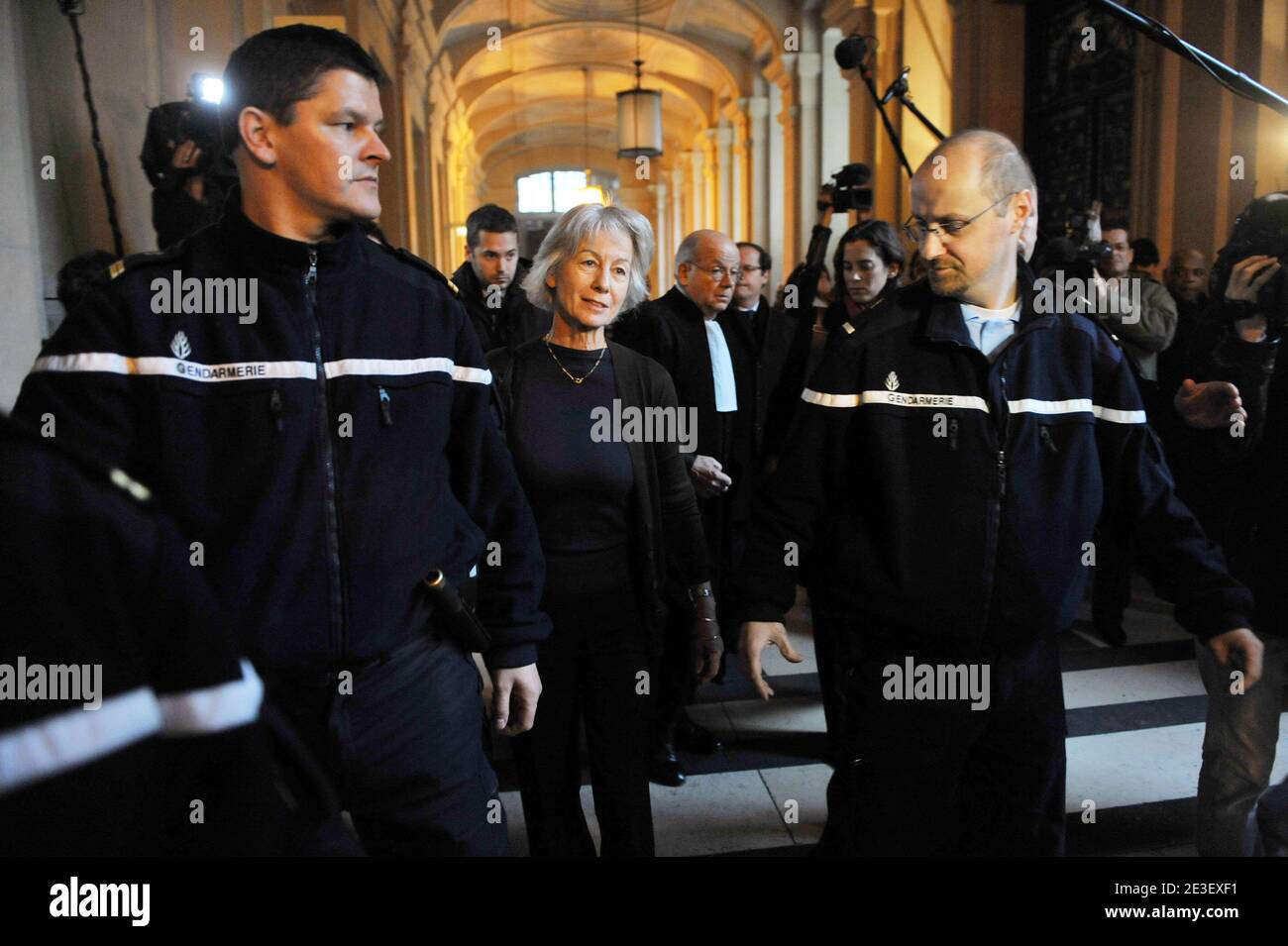 Widow of late Prefect Erignac, Dominique Erignac leaving the Paris courthouse to attend the Yvan Colonna Trial, in Paris, France, on January 9, 2009. Photo by Mousse/ABACAPRESS.COM Stock Photo