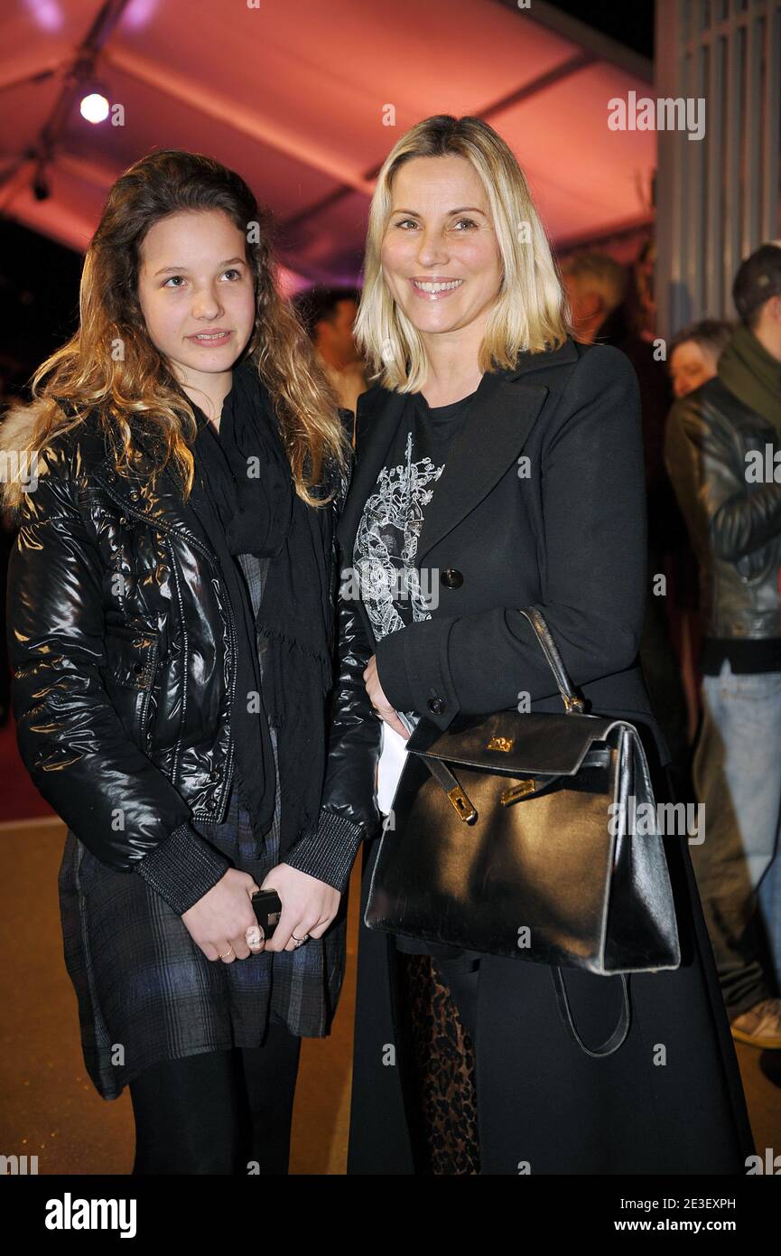 Sophie Favier and daughter Carla-Marie arriving at the premiere of Kamel Ouali's musical 'Cleopatre' at Palais des Sports in Paris, France on February 9, 2009. Photo by Giancarlo Gorassini/ABACAPRESS.COM Stock Photo