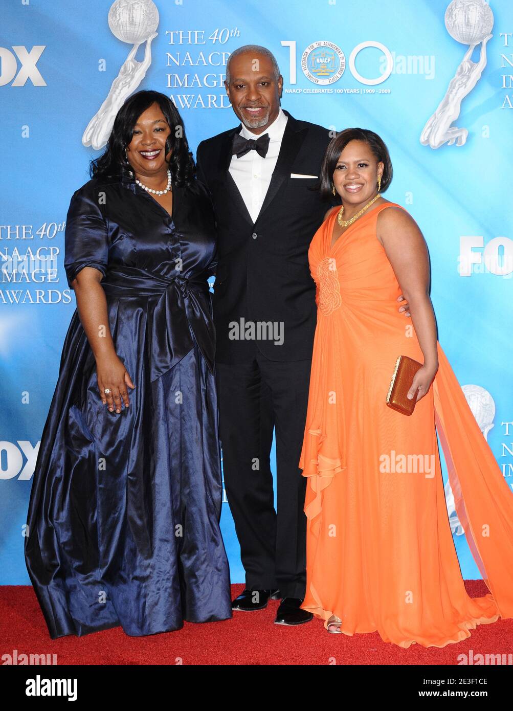 Shonda Rhimes, James Pickens Jr and Chandra Wilson attend the 40th NAACP Image Awards held at the Shrine Auditorium in Los Angeles, CA, USA on February 12, 2009. Photo by Lionel Hahn/ABACAPRESS.COM Stock Photo