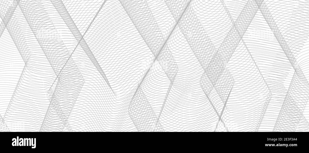 Gray net, mesh folded in the form of angles. Geometric background. Striped pattern. Vector abstract subtle curves. Monochrome line art design. EPS10 Stock Vector