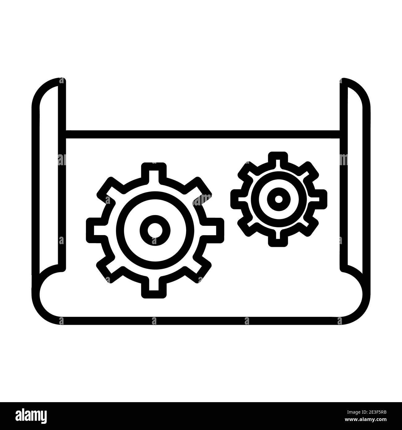 Repair list flat icon. Pictogram for web. Line stroke. Isolated on ...