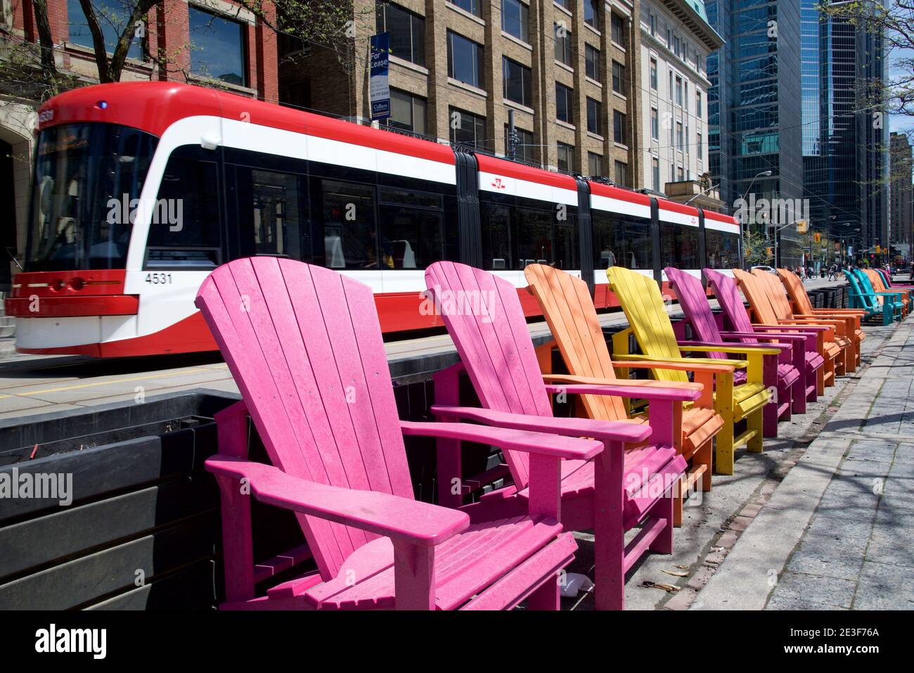 Streetcar in downtown Toronto, Ontario, Canada Stock Photo Alamy