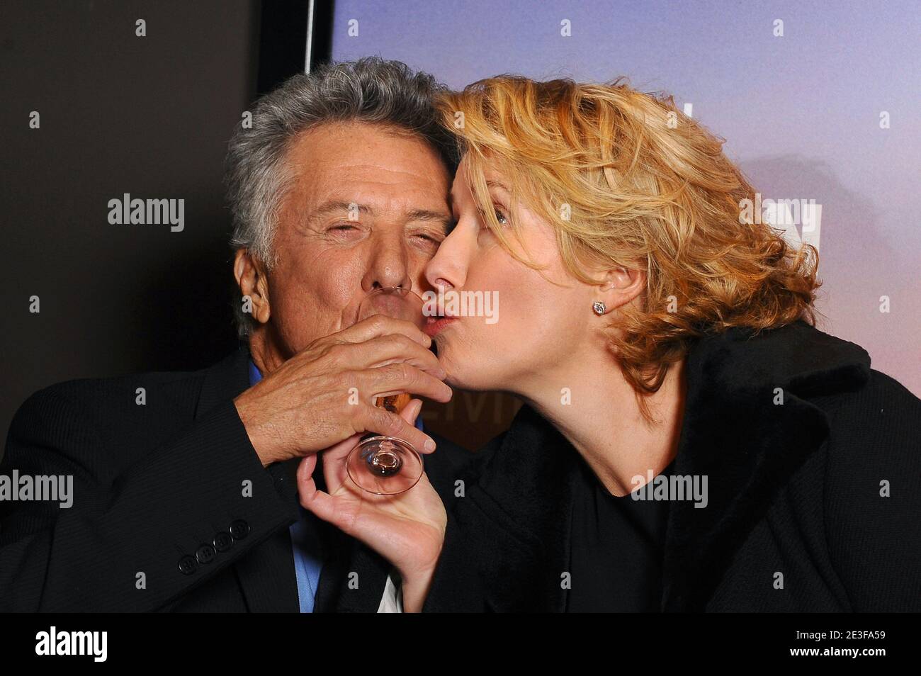 Dustin Hoffman, Emma Thompson attending the premiere of 'Last Chance for Love' held at UGC Bercy