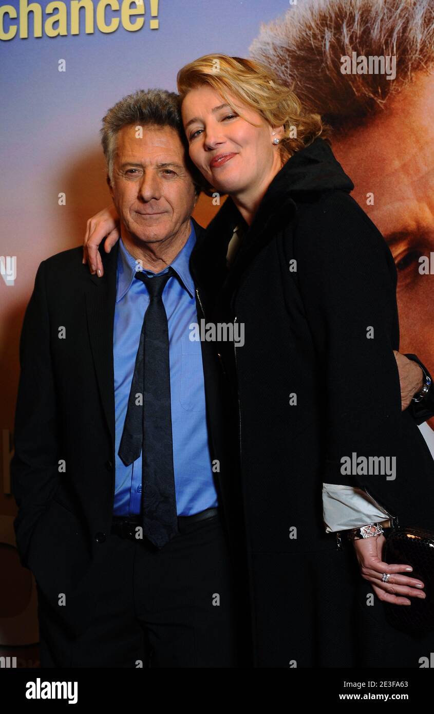 Dustin Hoffman, Emma Thompson attending the premiere of 'Last Chance for Love' held at UGC Bercy