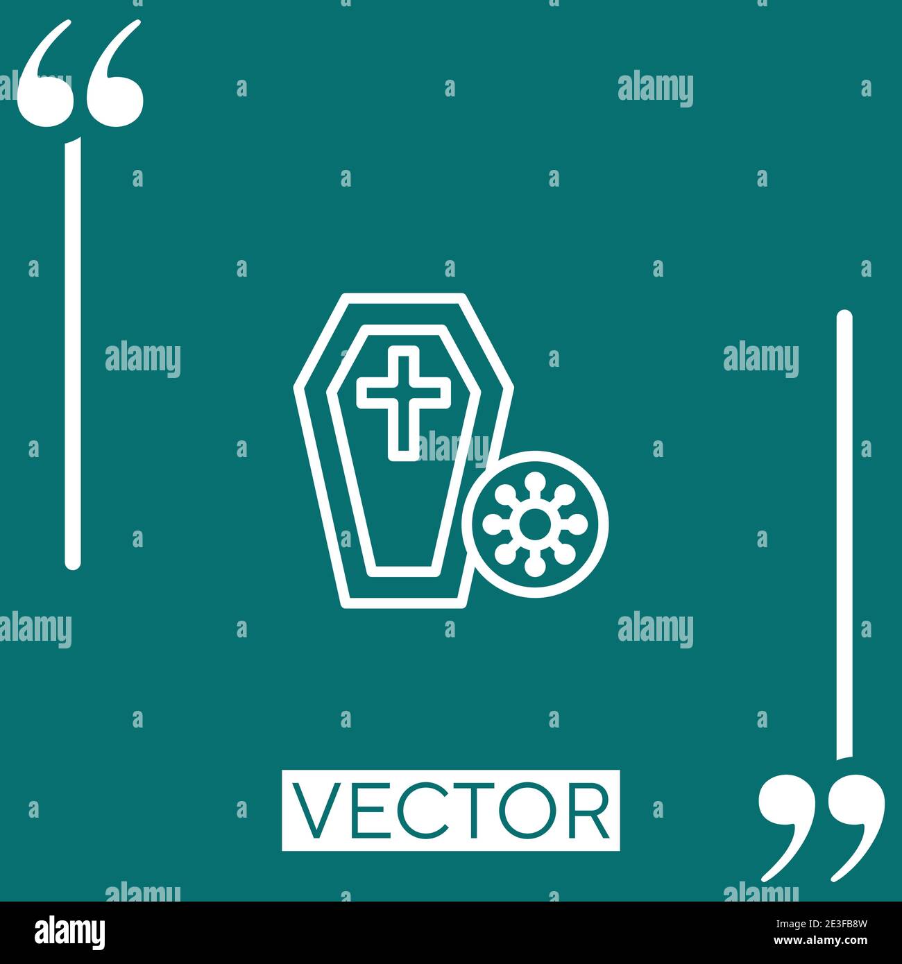 death vector icon Linear icon. Editable stroke line Stock Vector