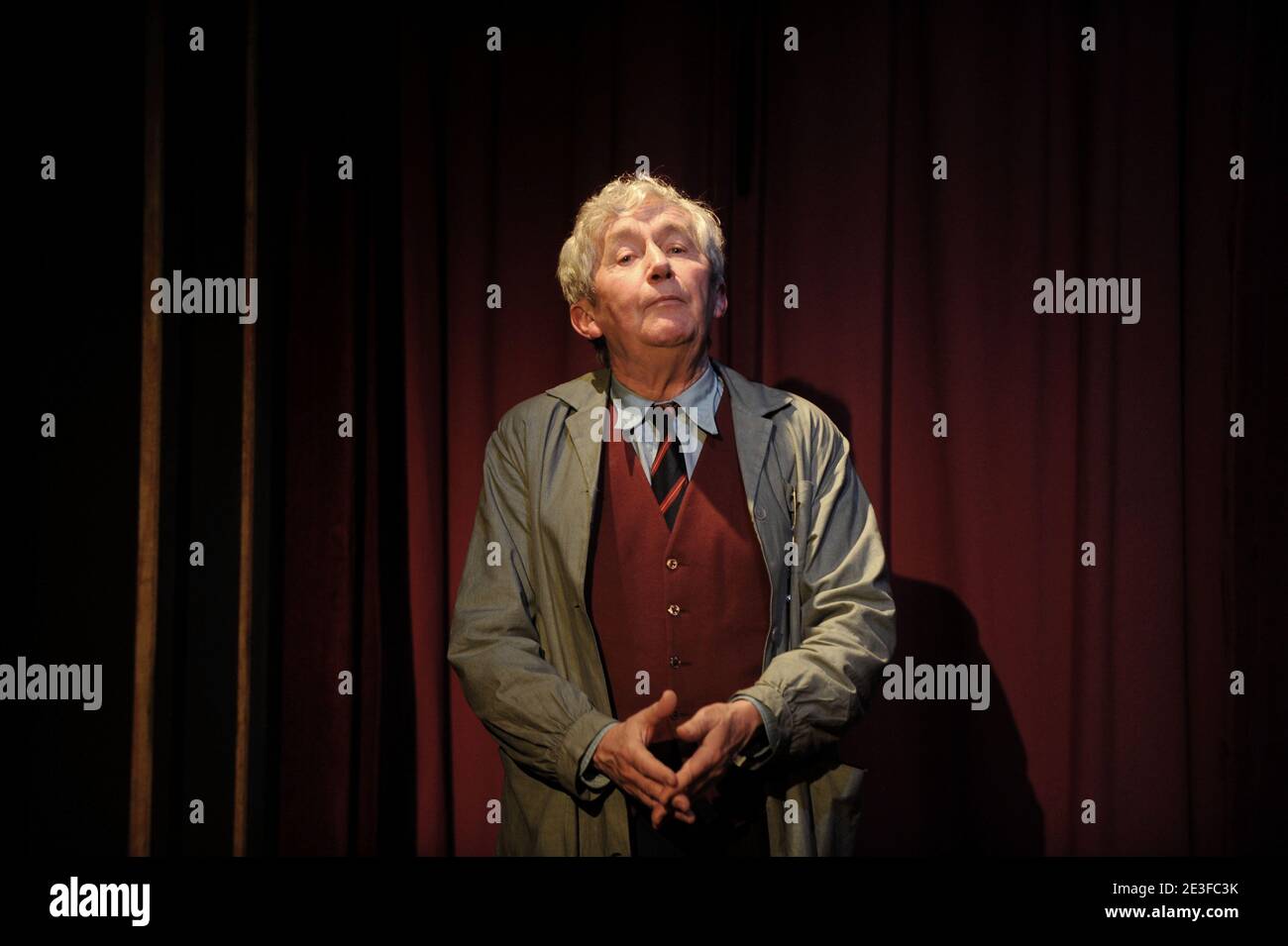 Claude Aufaure during curtain call of the play 'L'habilleur' staged by Laurent Terzieff and written by Ronald Harwood at the Theatre Rive Gauche in Paris, France on February 28, 2009. Photo by Raymond Delalande/ABACAPRESS.COM Stock Photo