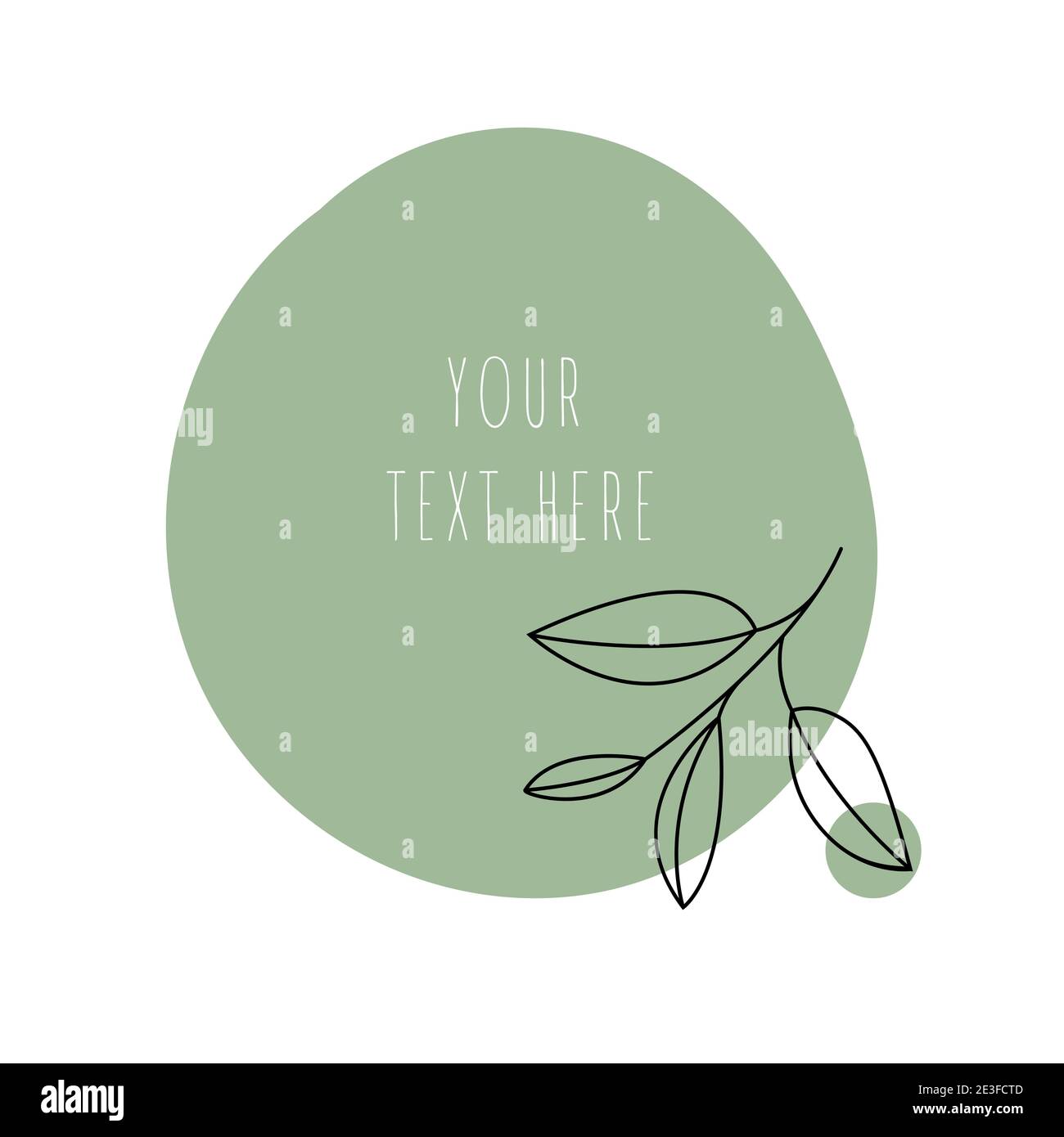 Minimal art leaf on abstract shapes backgroud.  Stock Vector