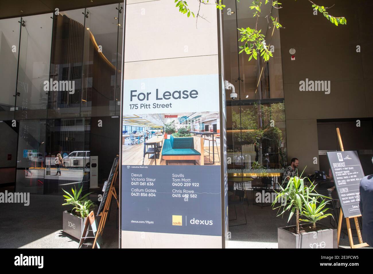 Sydney city centre during Covid 19 pandemic office space is available