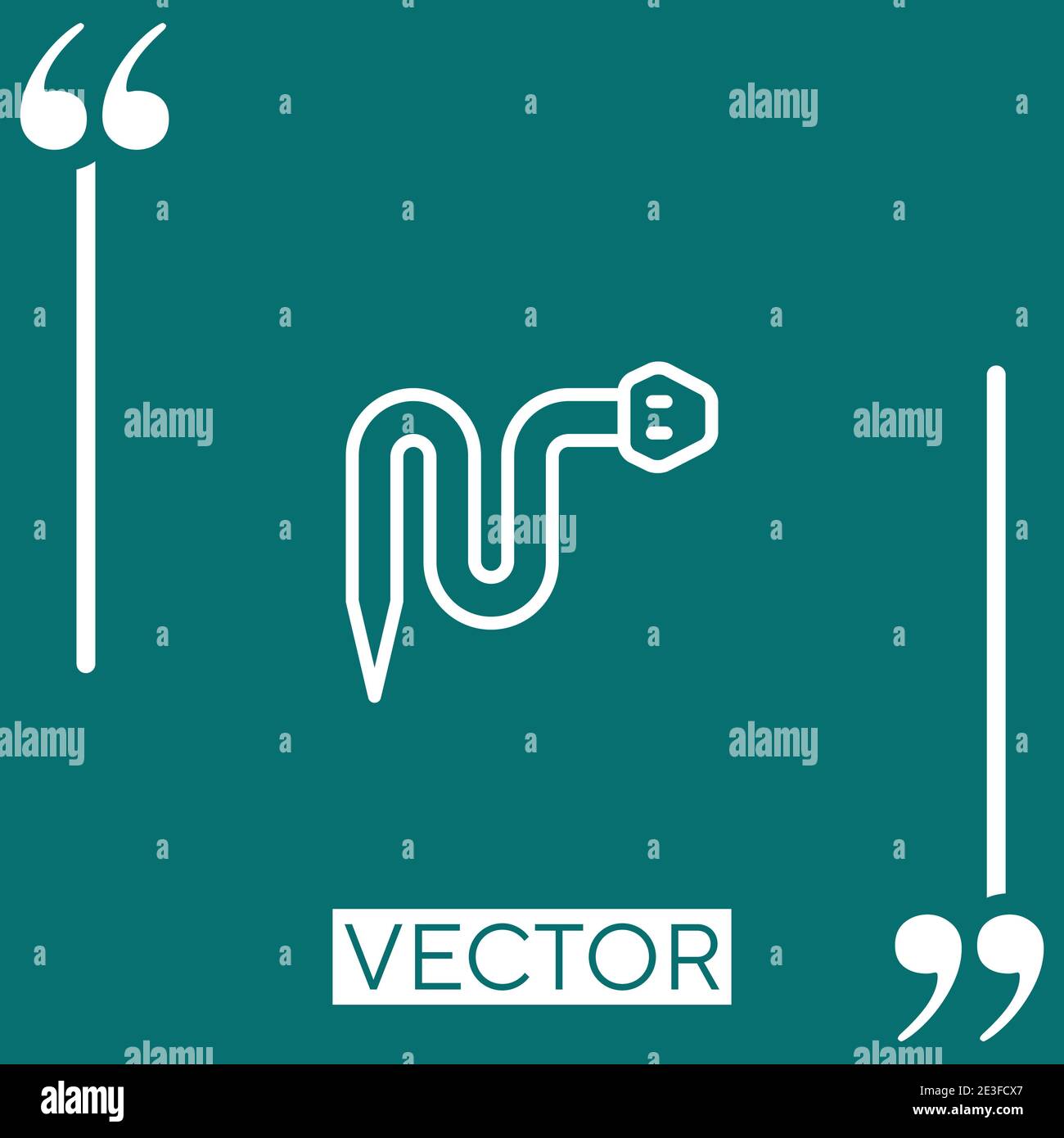 snake vector icon Linear icon. Editable stroke line Stock Vector