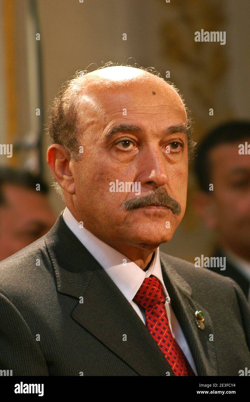 File photo of Omar Suleiman, chief of Egyptian intelligence services in