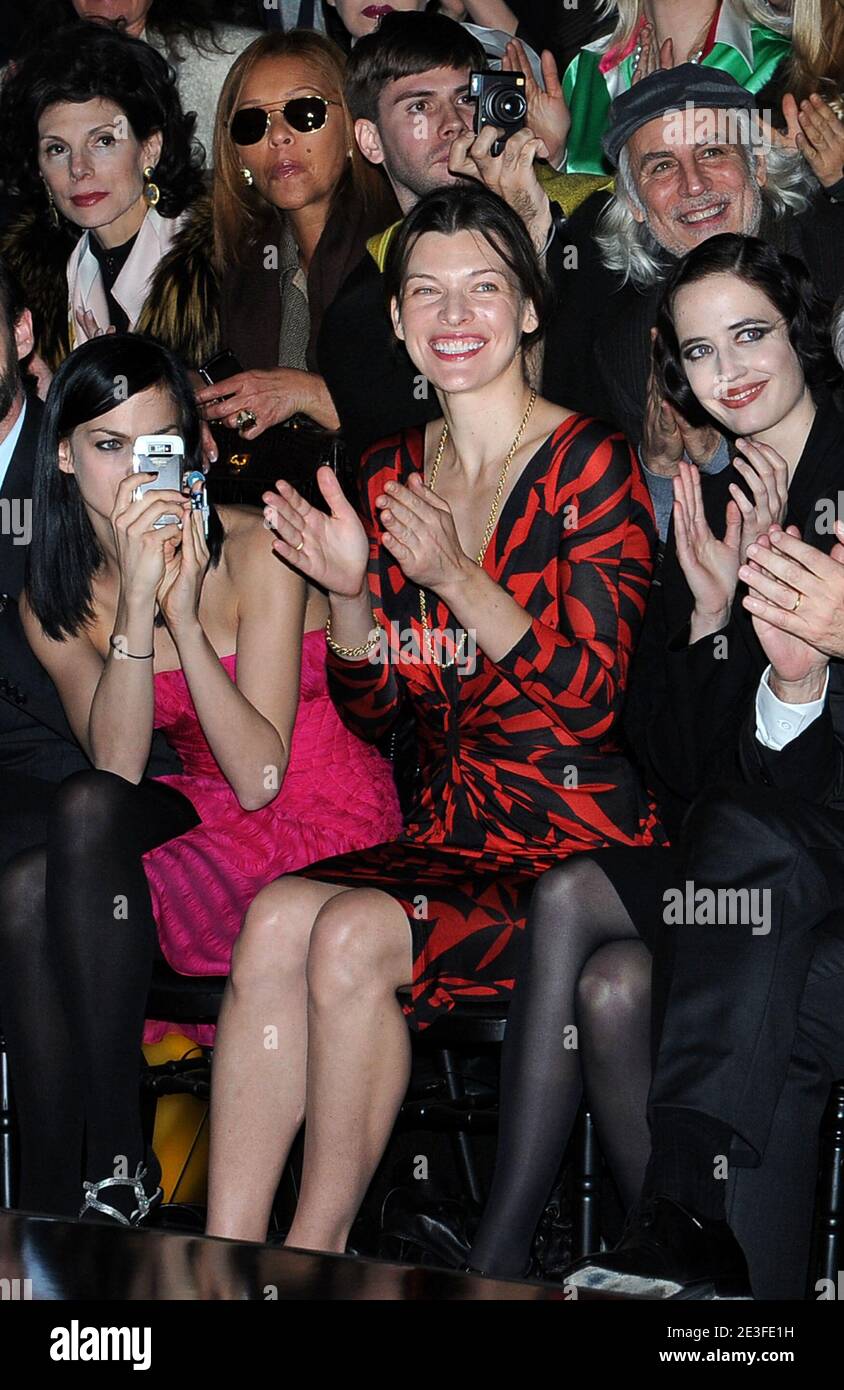 Milla Jovovich and Eva Green attend the Christian Dior's Fall-Winter