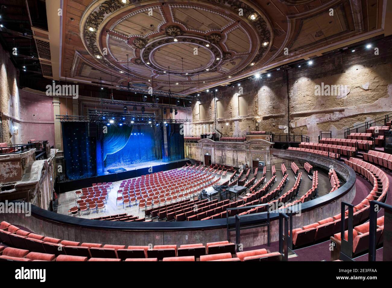 General view of the interior of the Alexandra Palace Theatre as it