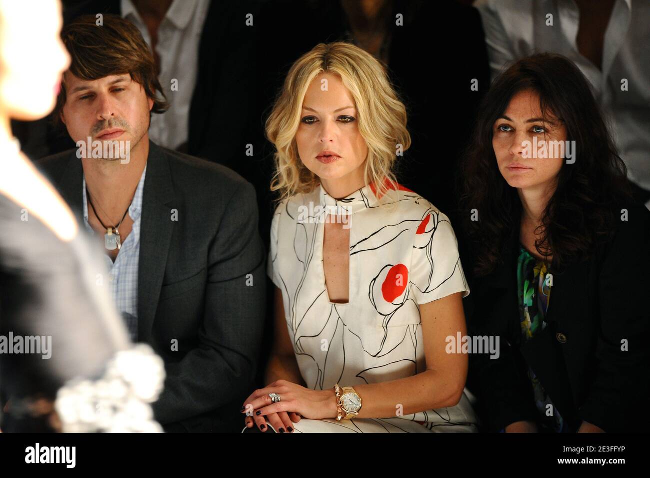 Designer Rachel Zoe and French actress Emmanuelle Beart attends the