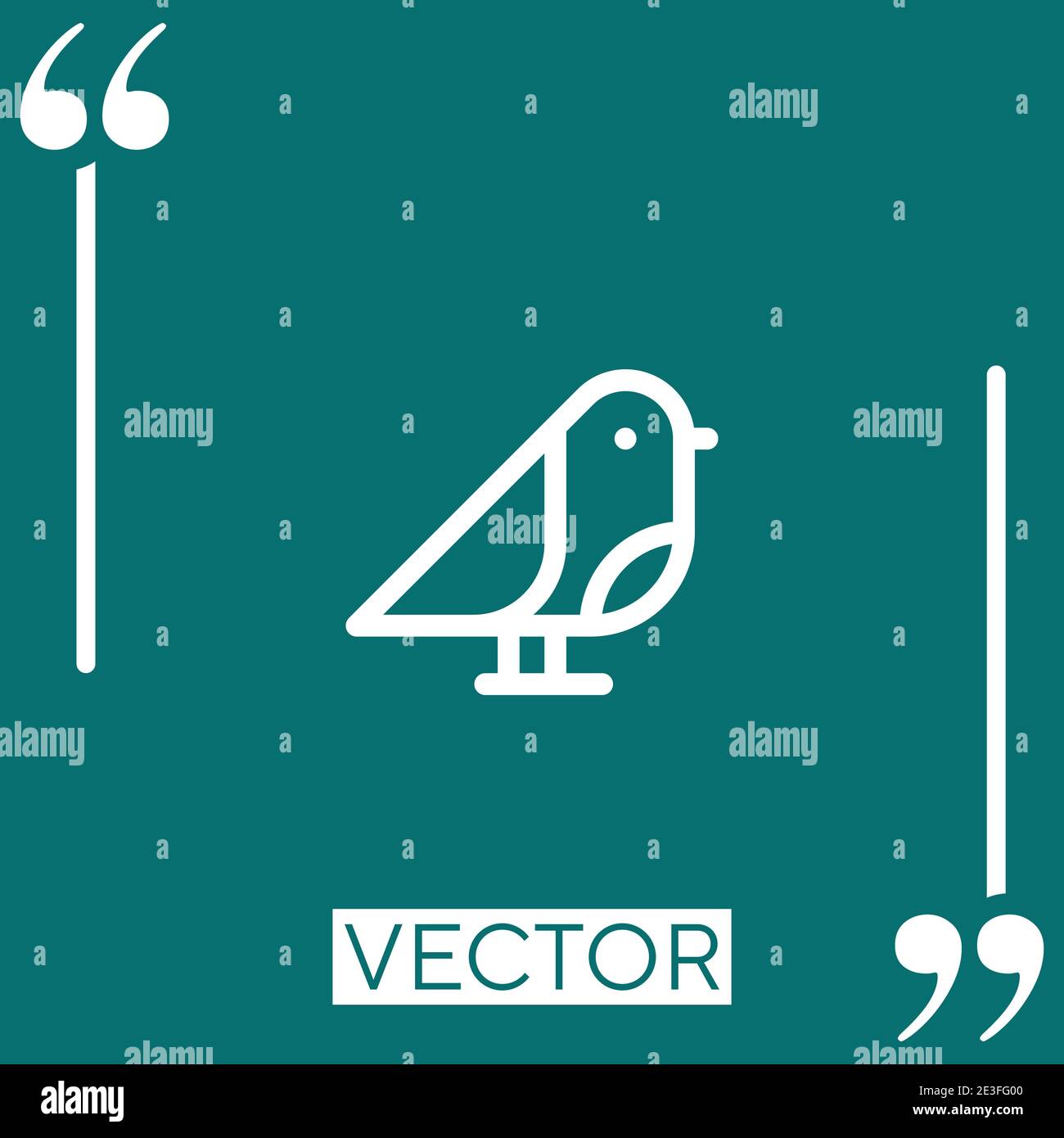 bird vector icon Linear icon. Editable stroke line Stock Vector