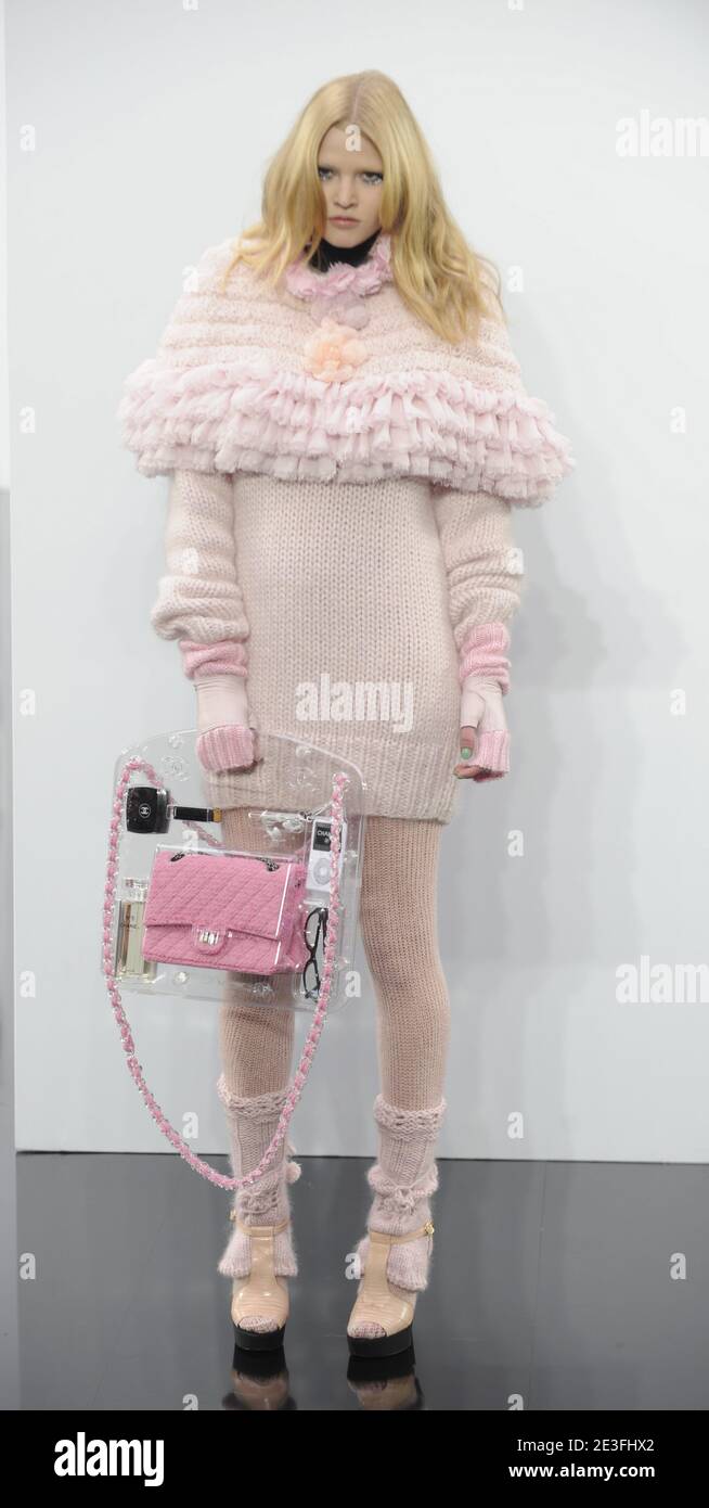 Designer Karl Lagerfeld appears during Chanel Fall-Winter 2009/2010  ready-to-wear collection show held at the Grand Palais in Paris, France on  March 10, 2009. Photo by Thierry Orban/ABACAPRESS.COM Stock Photo - Alamy