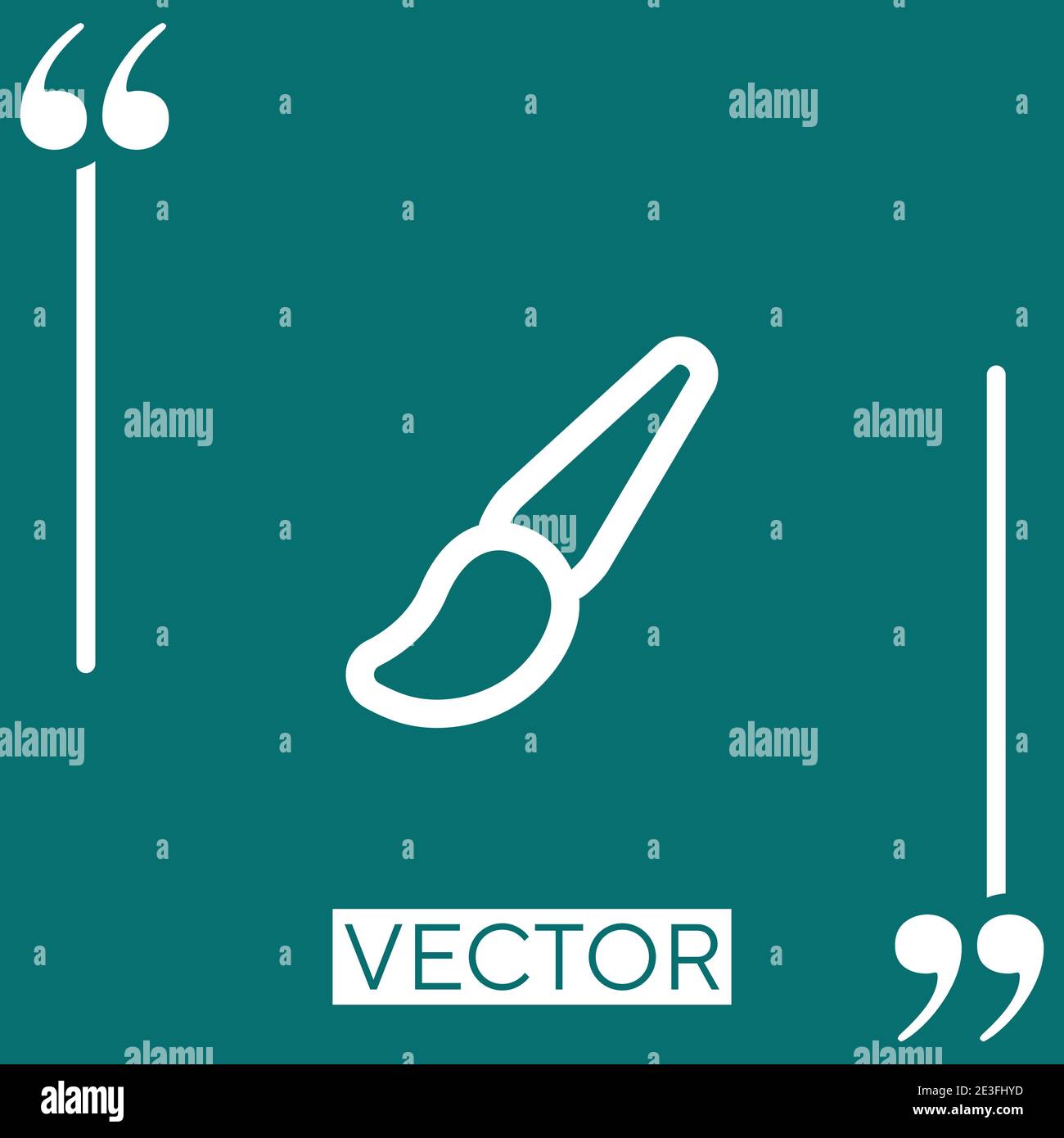art paint brush outline Linear icon. Editable stroke line Stock Vector
