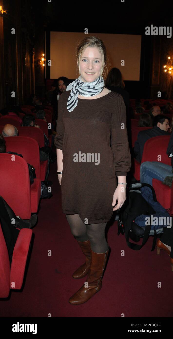 EXCLUSIVE. French actress Natacha Regnier attends Agnes B. 'Hiver Deux  Mille Neuf' Fall/Winter 2009-2010 Ready-To-Wear collection presentation at  the movie theatre 'La Pagode' in Paris, France, on March 10, 2009. Photo by