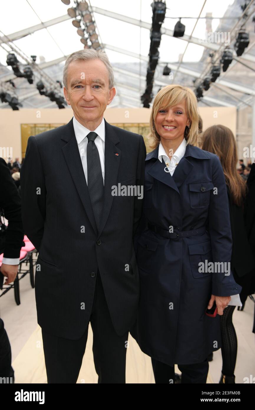 Bernard Arnault and his wife Helene Arnault attending the Louis Vuitton  Fall-Winter 2009-2010 ready