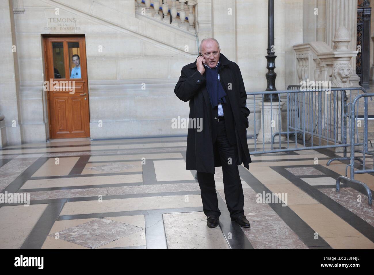 Yvan Colonna's laywers Antoine Sollacaro at the Paris courthouse, France, on March 16, 2009. Antoine Sollacaro refuses to appear again in protest against the refusal of the court to hold a reconstitution of the murder of Erignac in Ajaccio, Corsica. Photo by Mousse/ABACAPRESS.COM Stock Photo