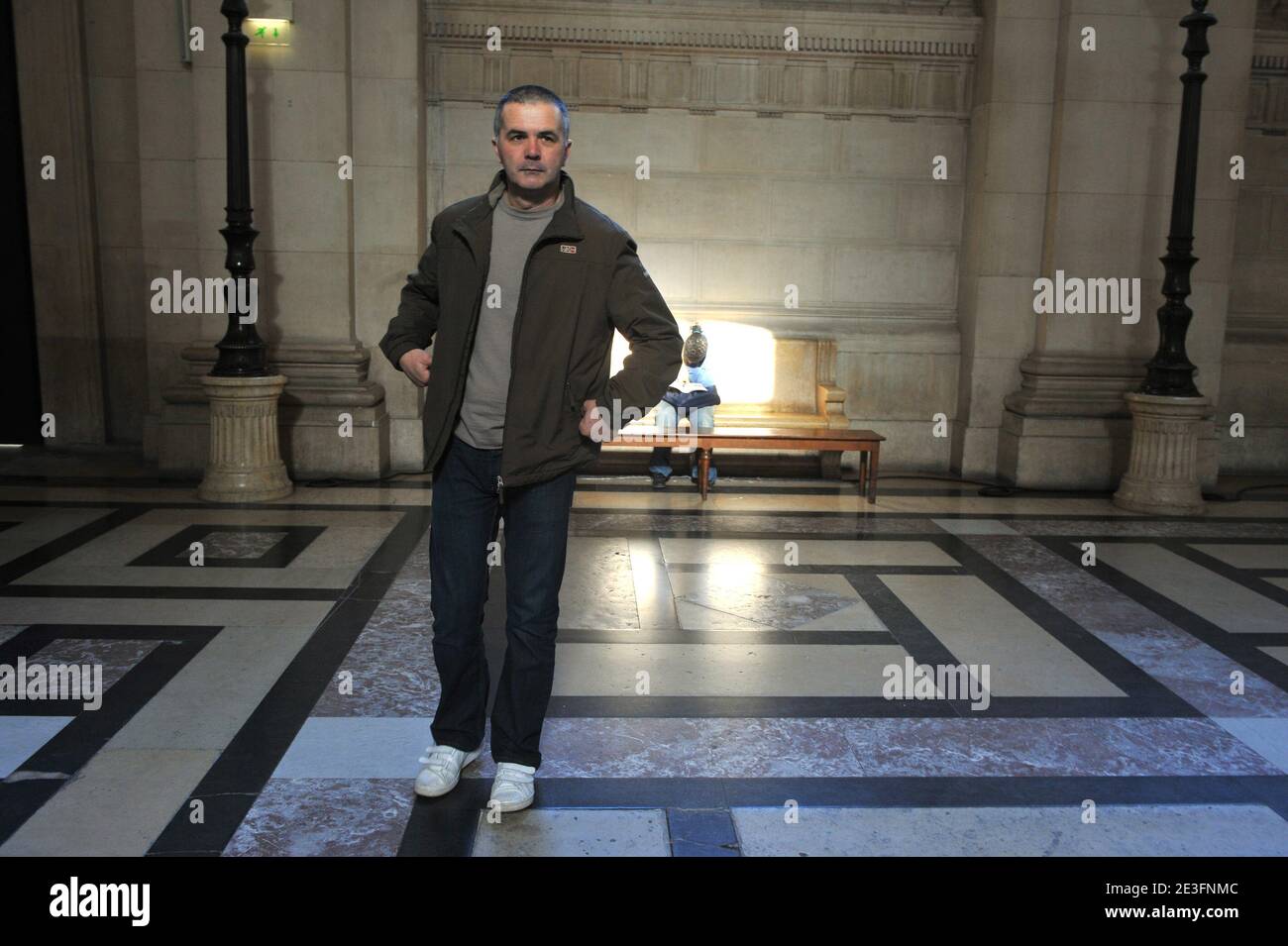 Stephane Colonna, brother of Yvan Colonna, arrives to the Paris courthouse to attend the Yvan Colonna Trial, in Paris, France, on March 16, 2009. Photo by Mousse/ABACAPRESS.COM Stock Photo