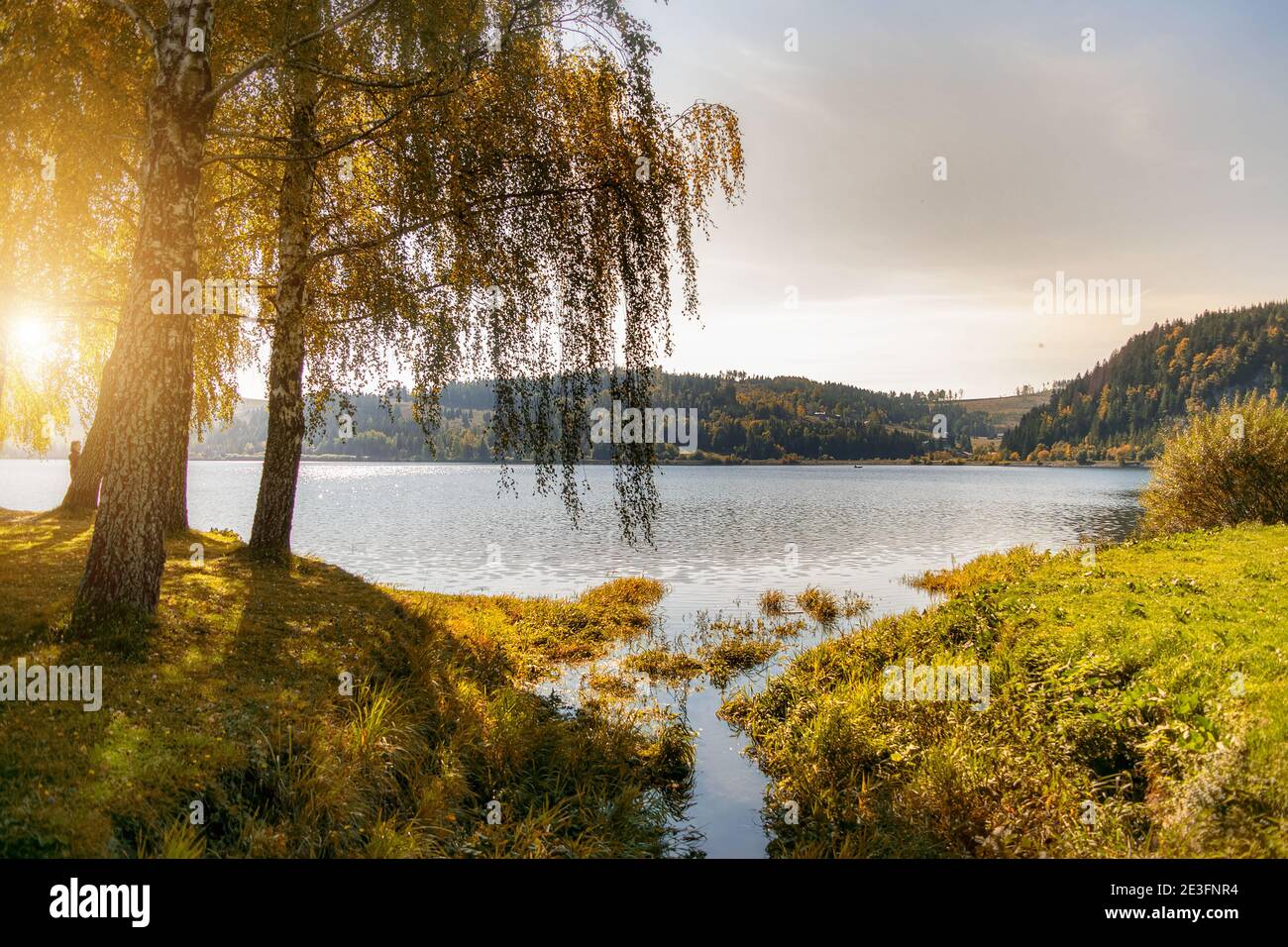 Palcmanska masa lake in Dedinky, eastern Slovakia. Stock Photo