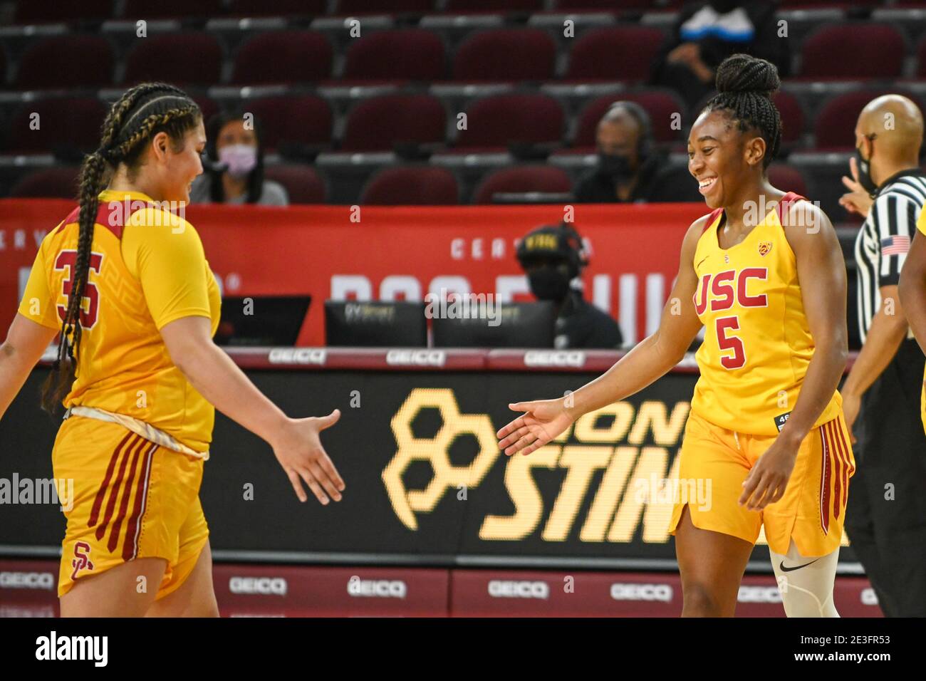 Southern California Trojans forward Jordan Sanders (5) during an NCAA ...