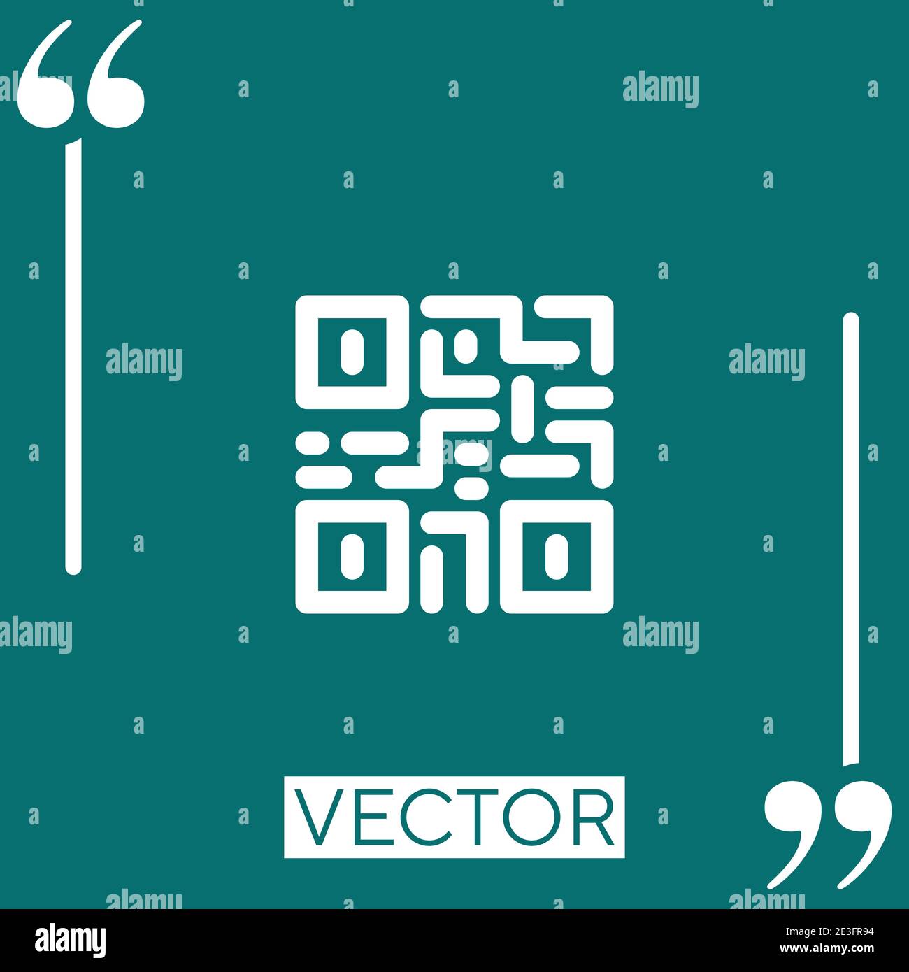 qr code vector icon Linear icon. Editable stroke line Stock Vector