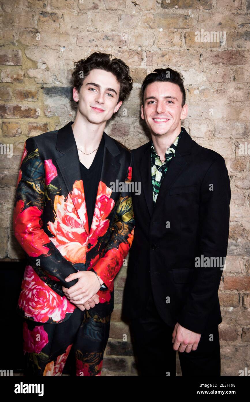 Timothee Chalamet and Samuel H Levine attend The Inheritance press day