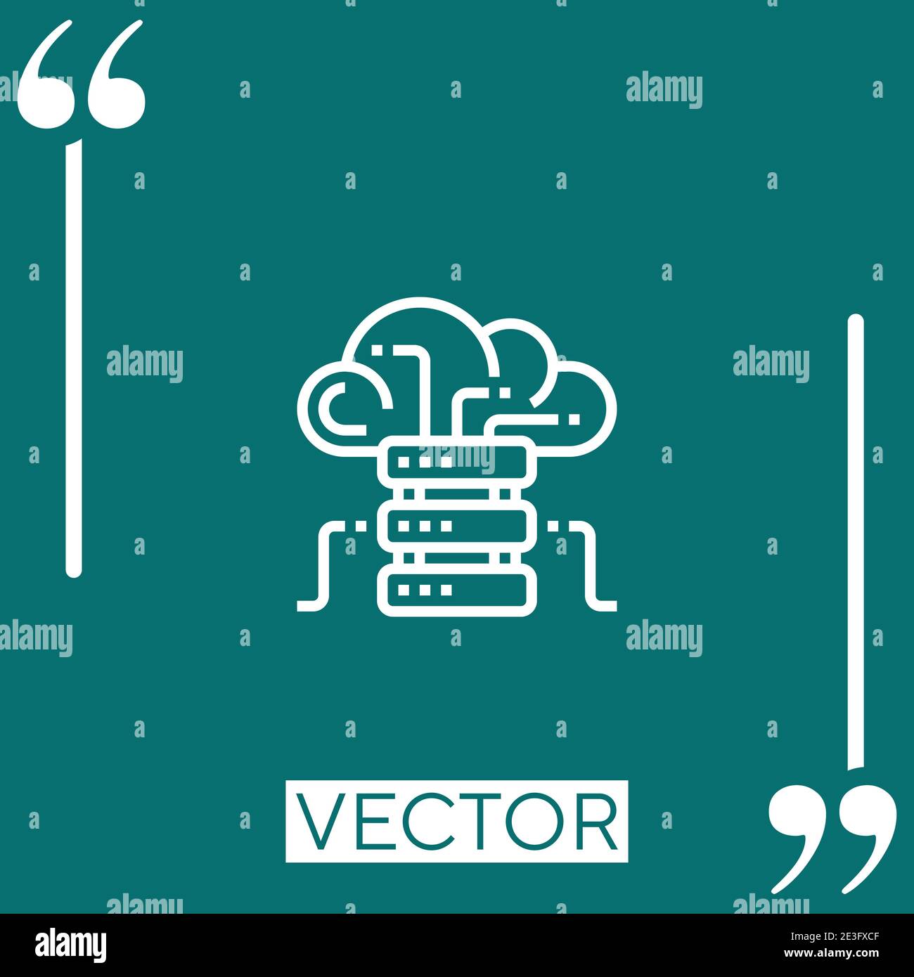 server vector icon Linear icon. Editable stroked line Stock Vector