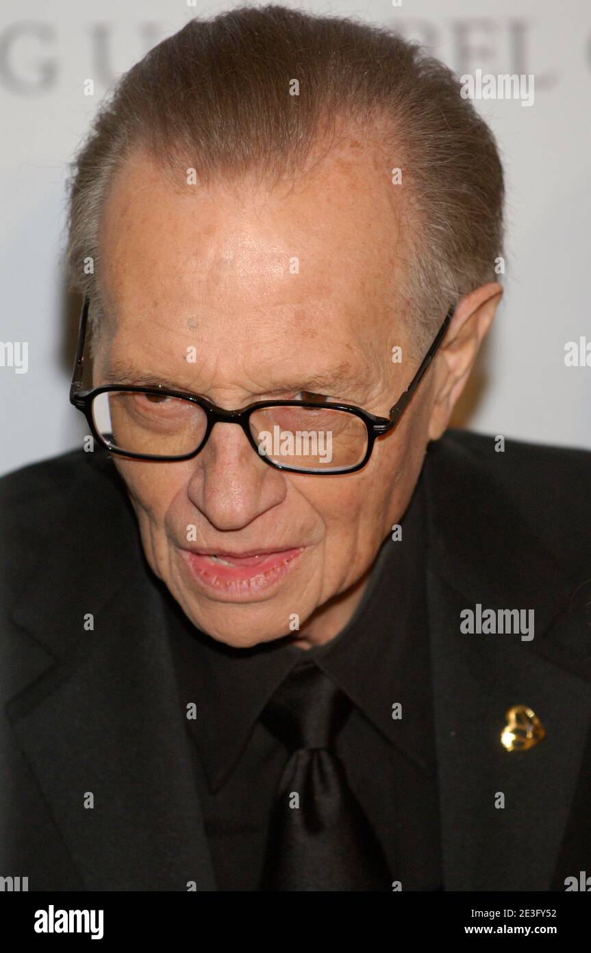 TV personality Larry King attends arrivals for Clive Davis Pre-Grammy Party at the Beverly Hilton Hotel on February 09, 2008 in Los Angeles, California. Credit: Jared Milgrim/The Photo Access Stock Photo