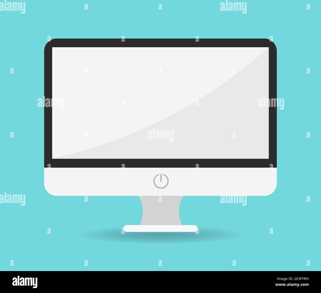 Computer monitor with white screen Stock Vector Image & Art Alamy