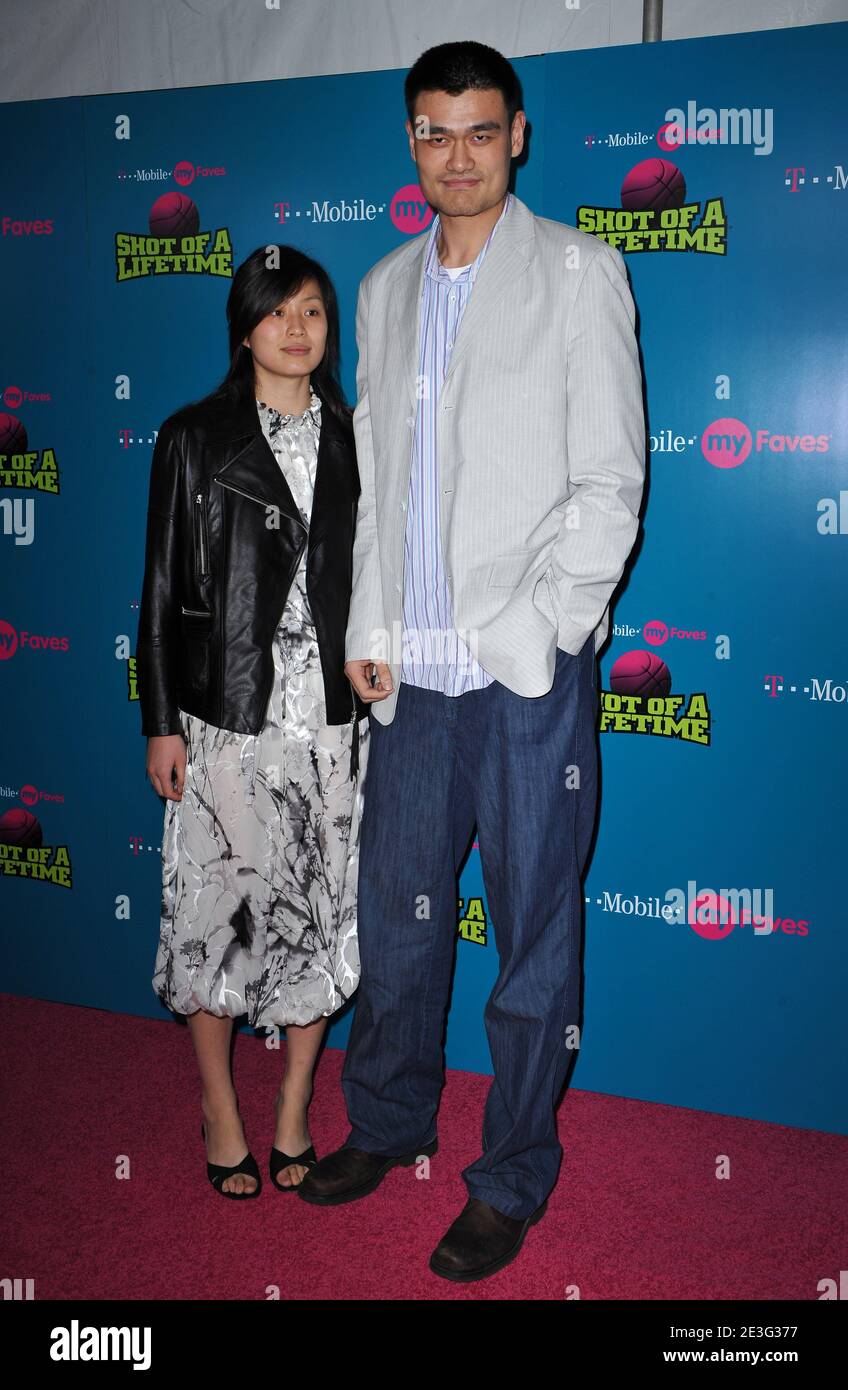 Yao Ming and his wife attend the T-Mobile myFaves Shot of a Lifetime Party held at the Hotel Valley Ho. Phoenix, February 13, 2009. (Pictured: Yao Ming). Photo by Lionel Hahn/ABACAPRESS.COM Stock Photo