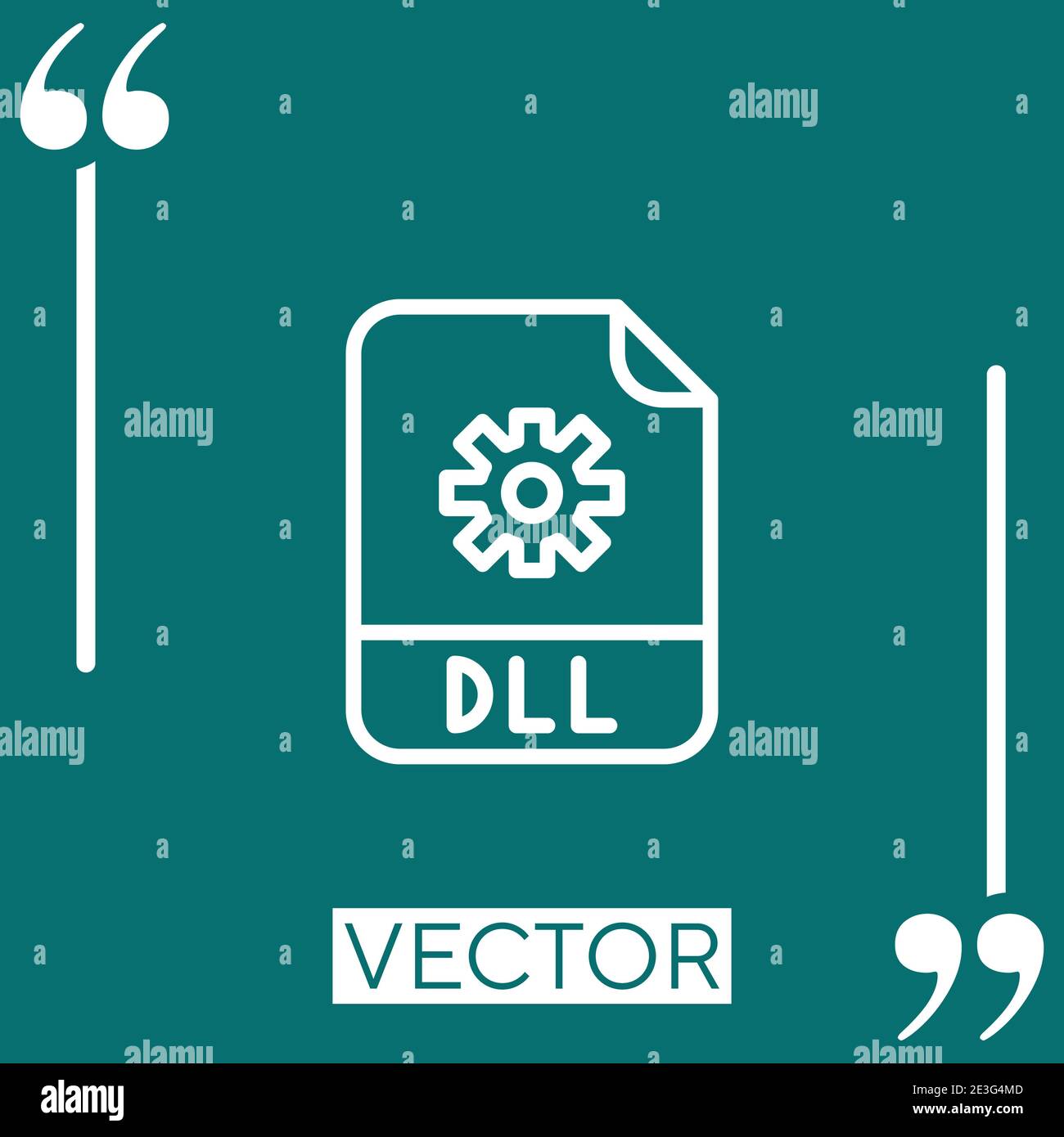 dll Linear icon. Editable stroke line Stock Vector