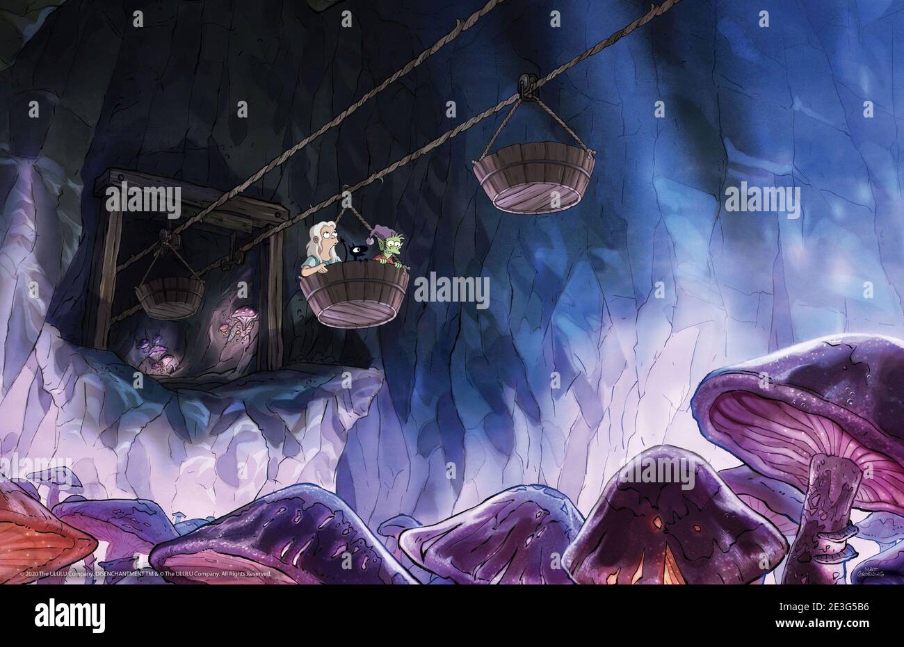 DISENCHANTMENT, top, from left Bean (voiced by Abbi Jacobson), Luci