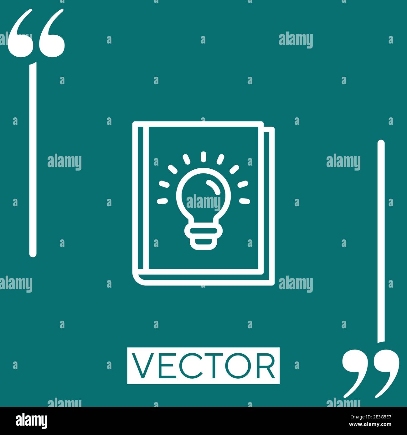 educational book vector icon Linear icon. Editable stroked line Stock Vector