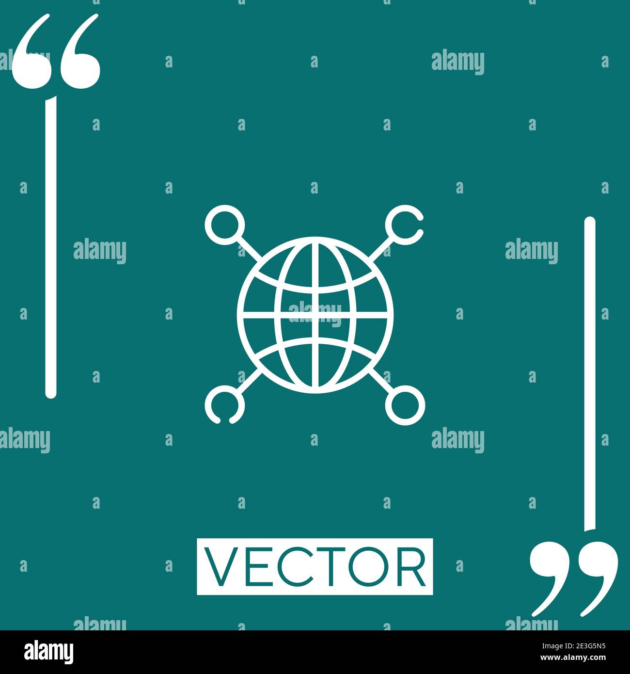 networking Linear icon. Editable stroke line Stock Vector