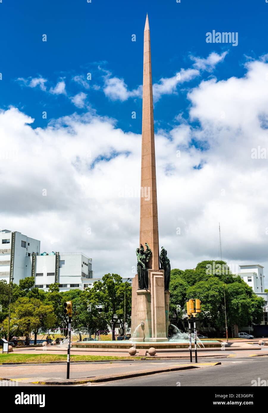 Obelisk of Montevideo in Uruguay Stock Photo