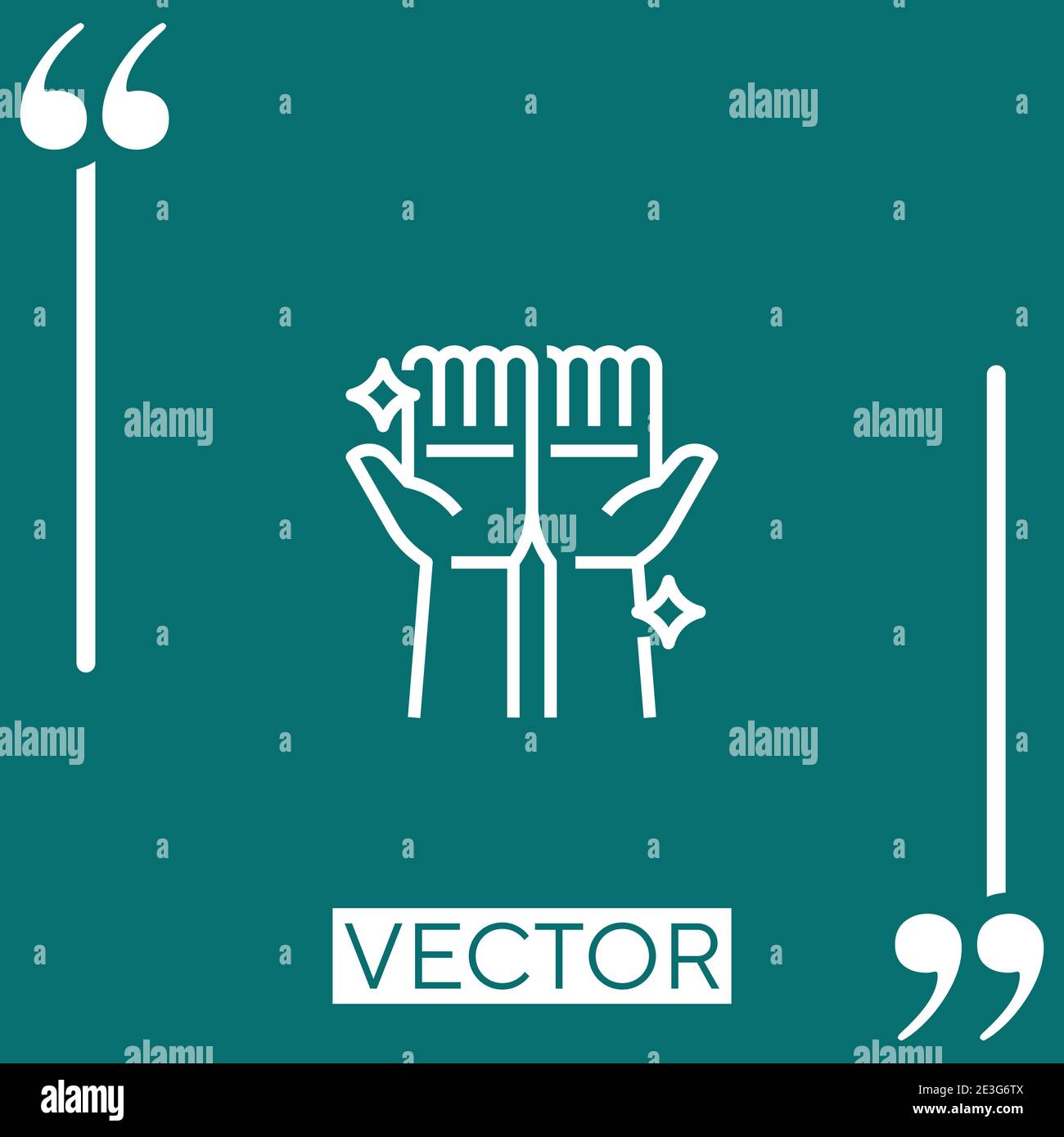 hands vector icon Linear icon. Editable stroke line Stock Vector Image ...