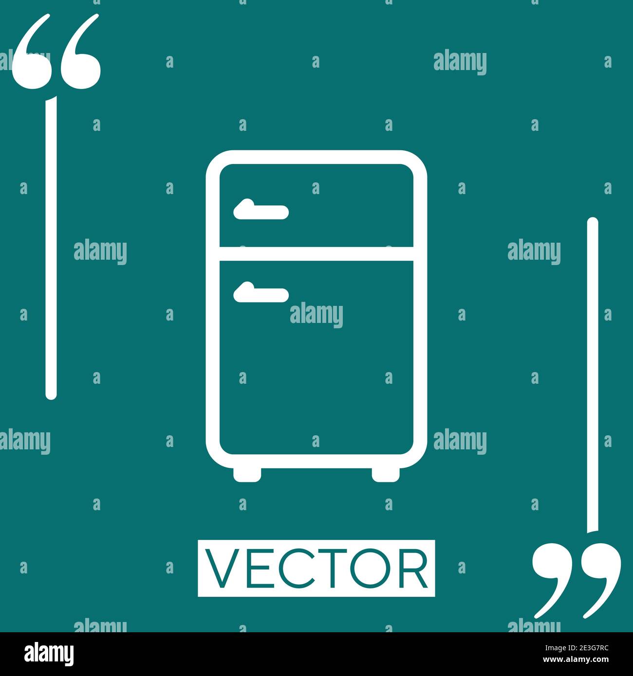 fridge vector icon Linear icon. Editable stroke line Stock Vector