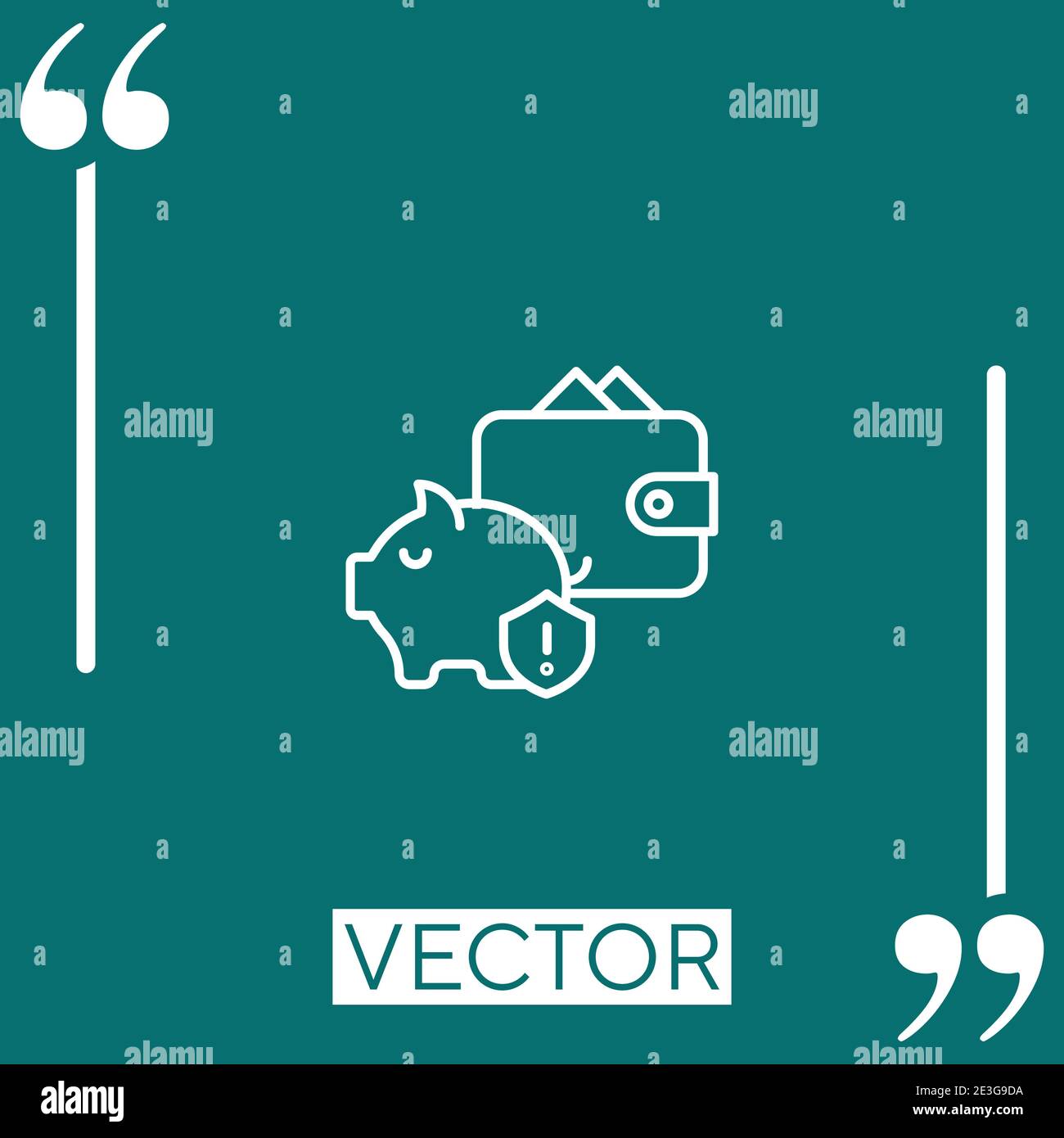 savings vector icon Linear icon. Editable stroke line Stock Vector ...