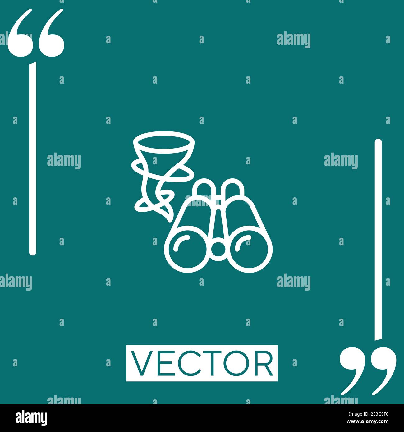 twister vector icon Linear icon. Editable stroke line Stock Vector