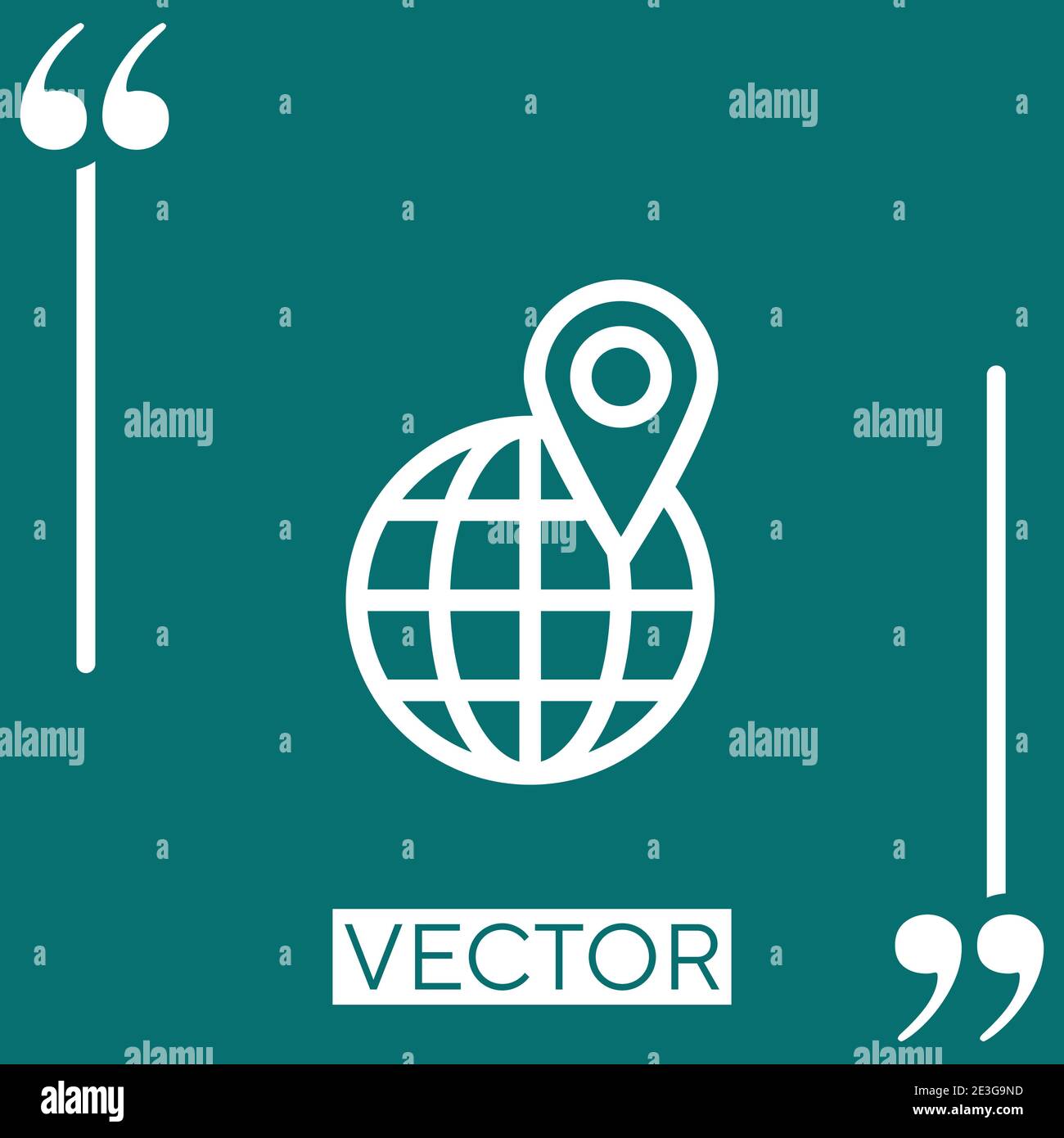 earth globe vector icon Linear icon. Editable stroke line Stock Vector ...