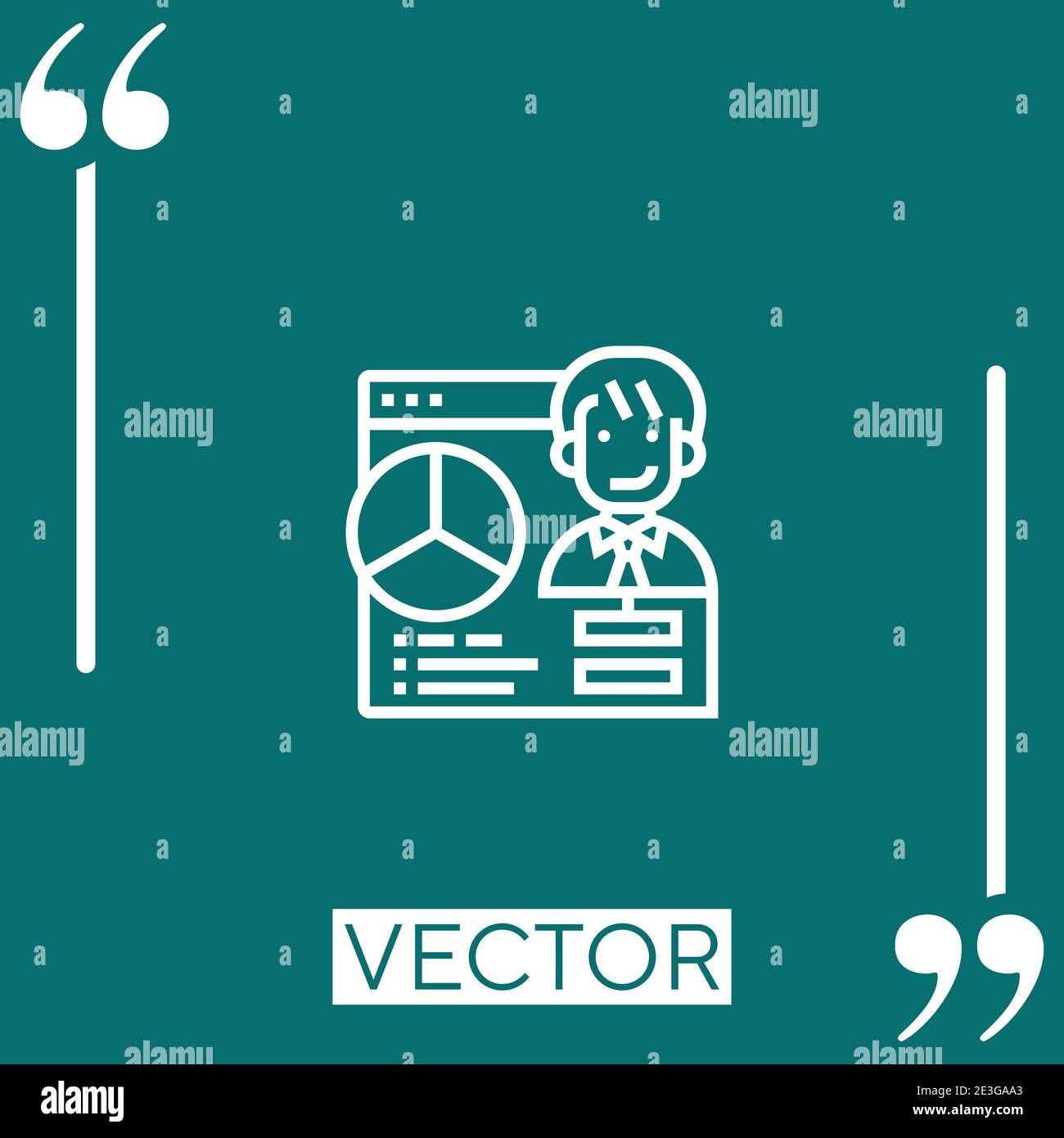 human resources vector icon Linear icon. Editable stroked line Stock Vector