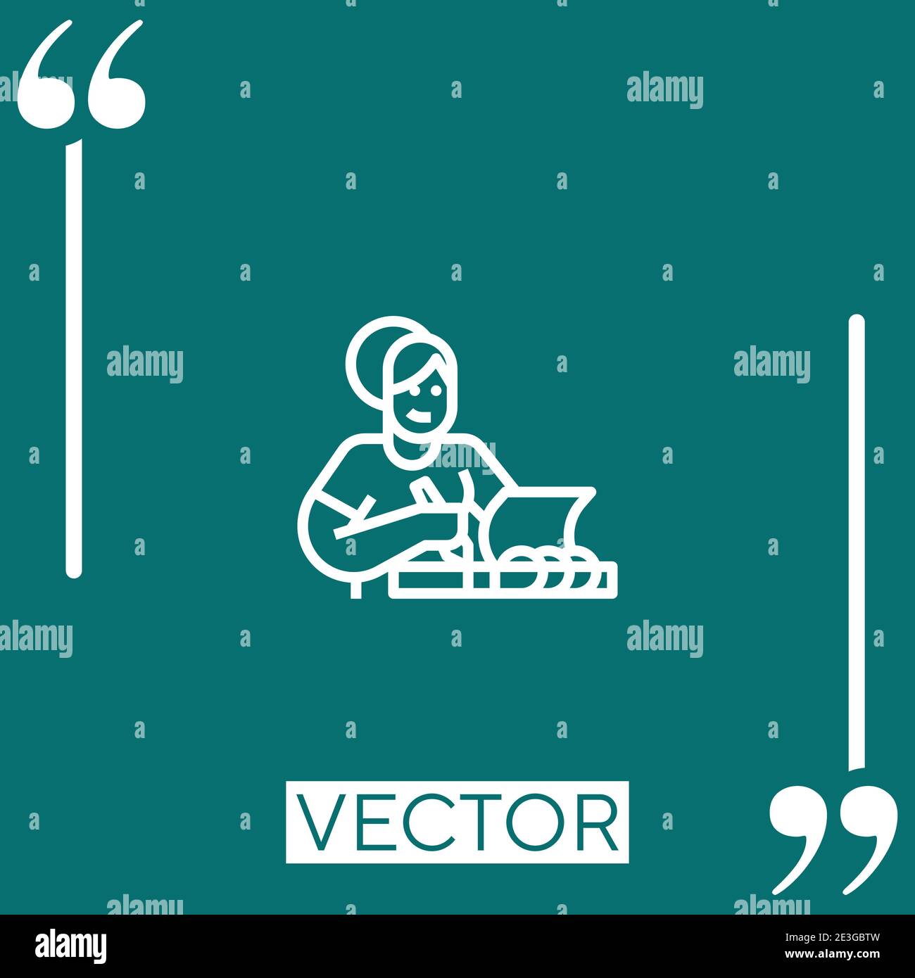 memo vector icon Linear icon. Editable stroked line Stock Vector