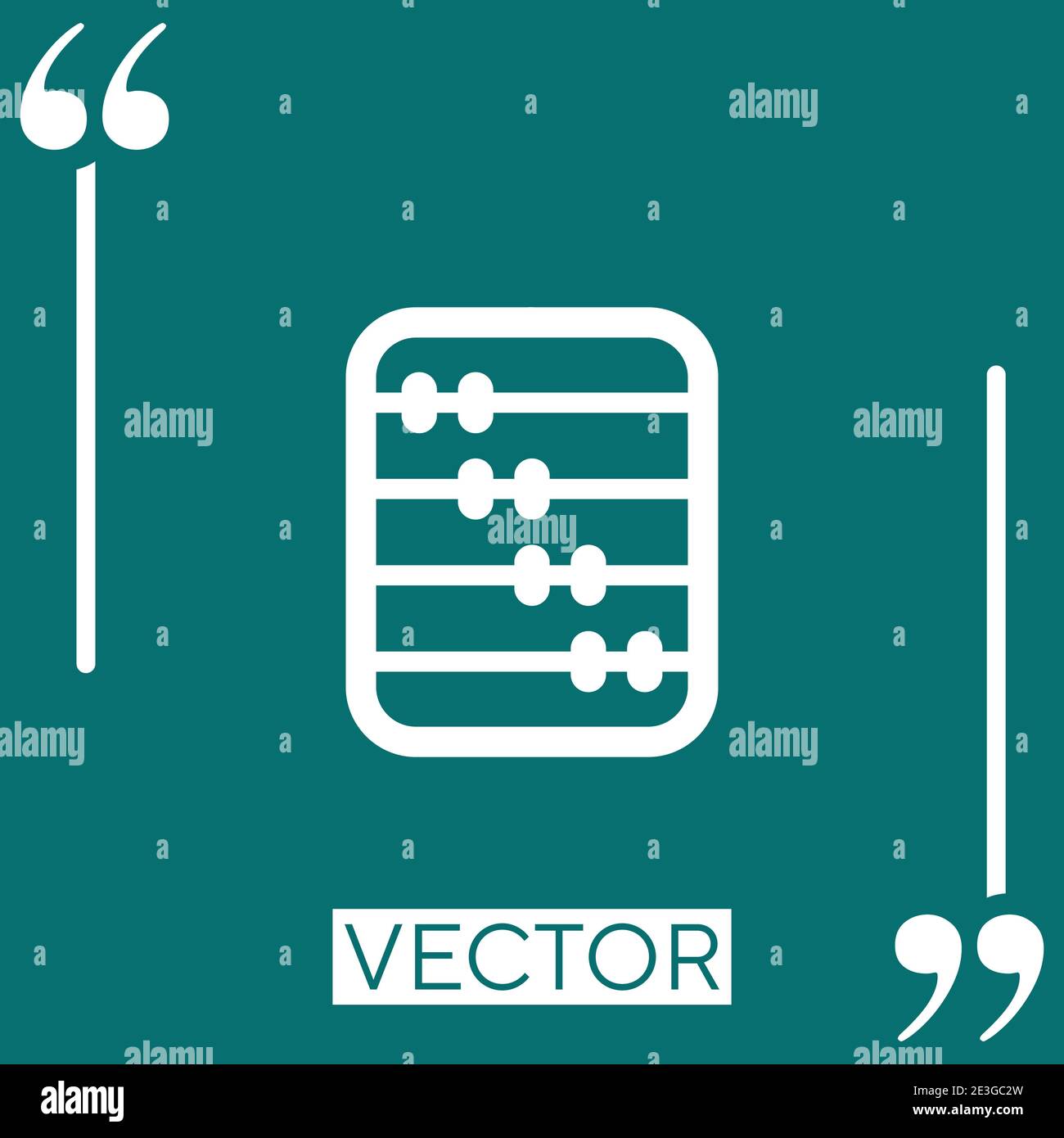 abacus vector icon Linear icon. Editable stroke line Stock Vector