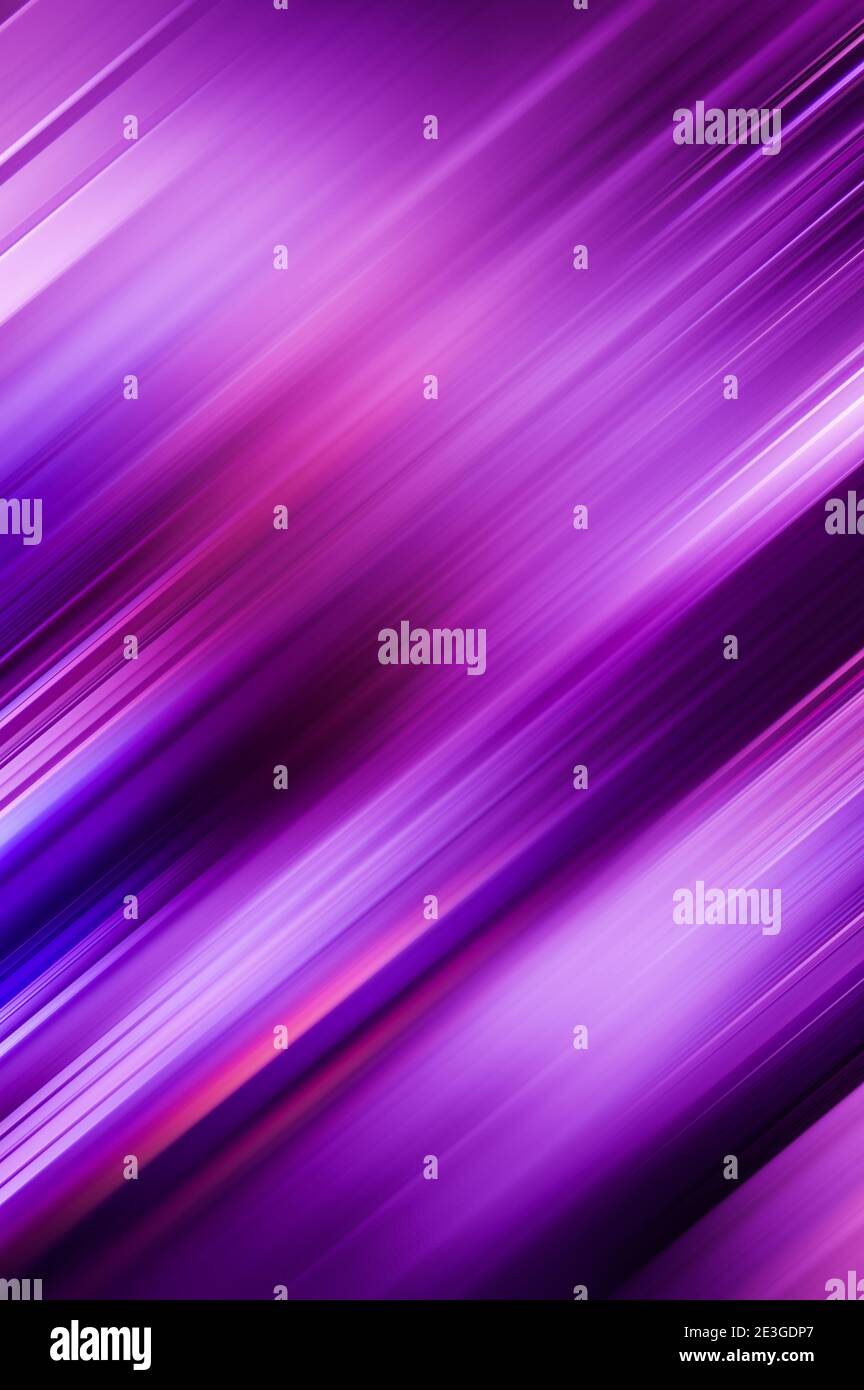 Diagonal gradient purple lines motion blur abstract background Stock Photo
