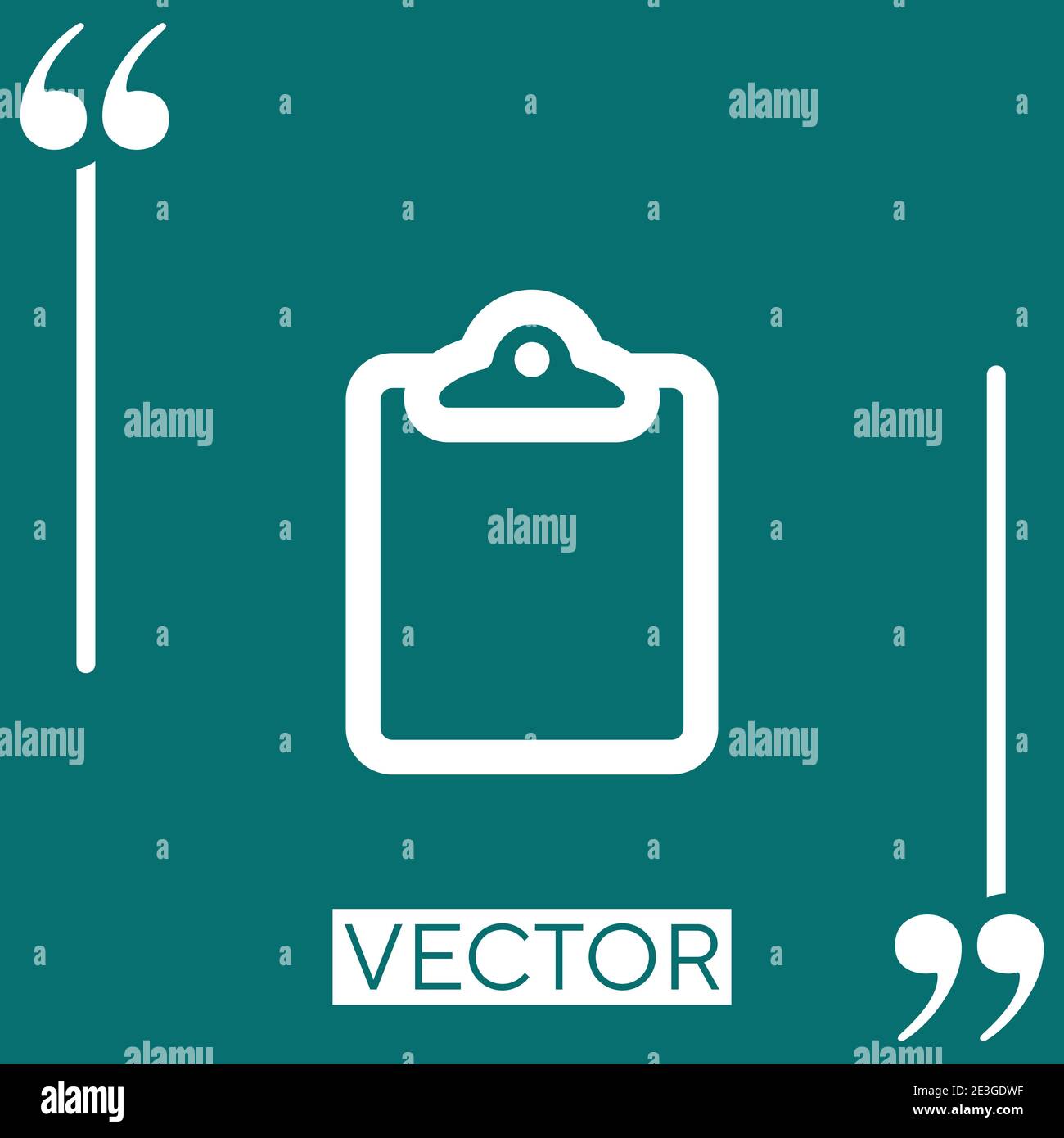 clipboard outline vector icon Linear icon. Editable stroke line Stock Vector