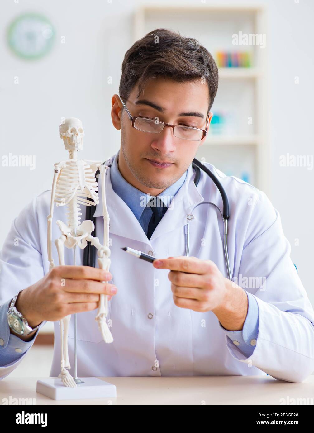 Doctor explaining bones anatomical hi-res stock photography and images ...