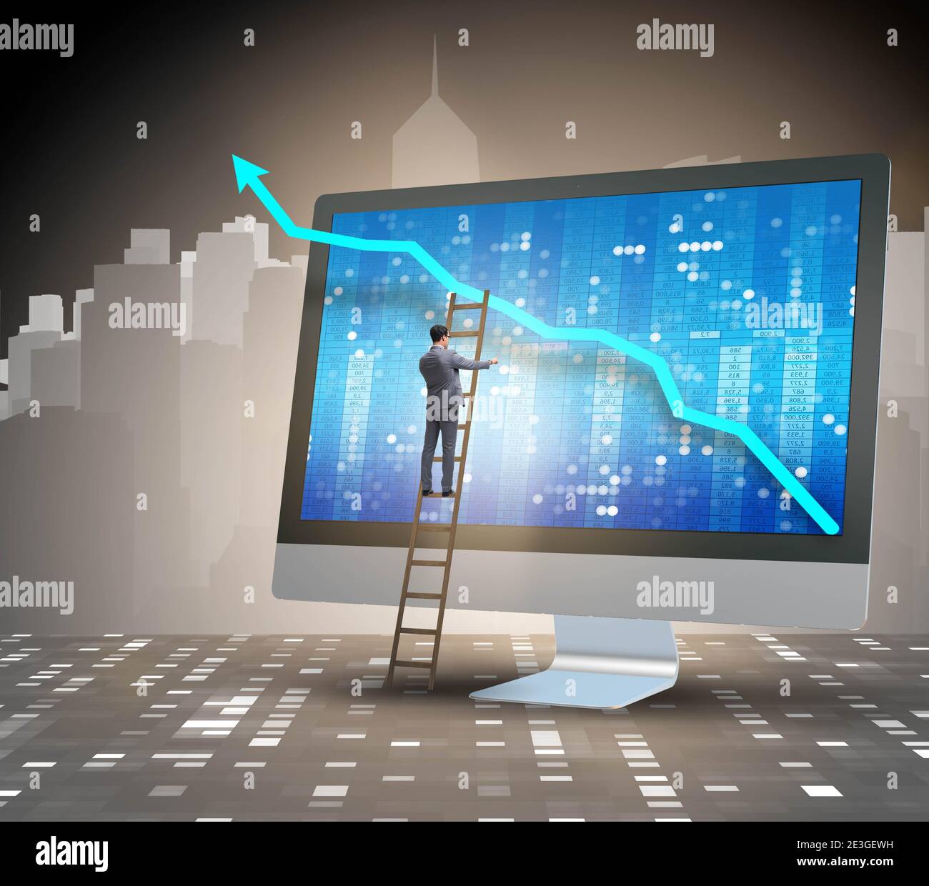 economic forecast graphic black and white stock photos... The businessman in economic forecasting concept with charts Stock Photo ...